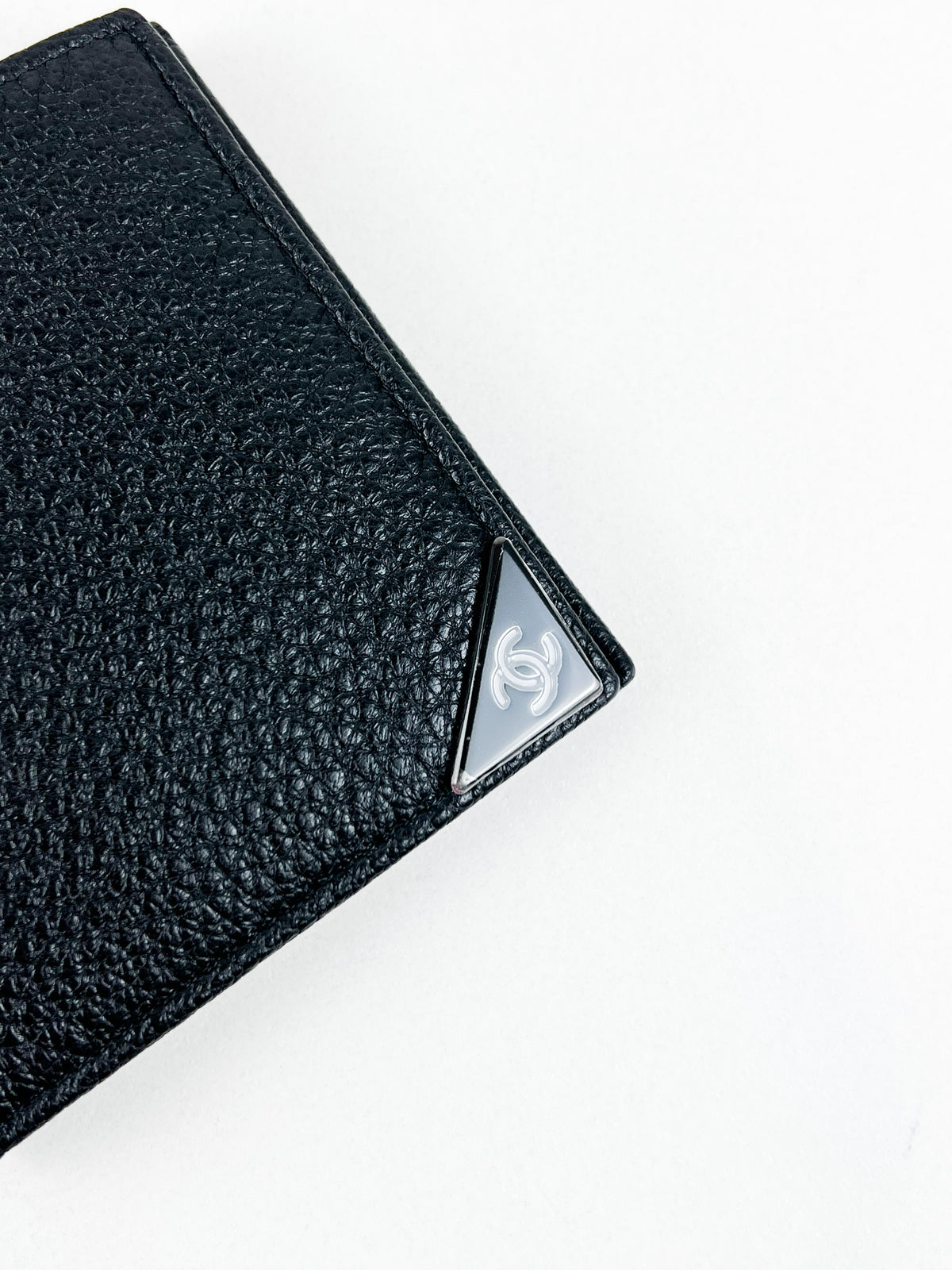 Chanel CC Black Grained Calfskin Bifold Wallet