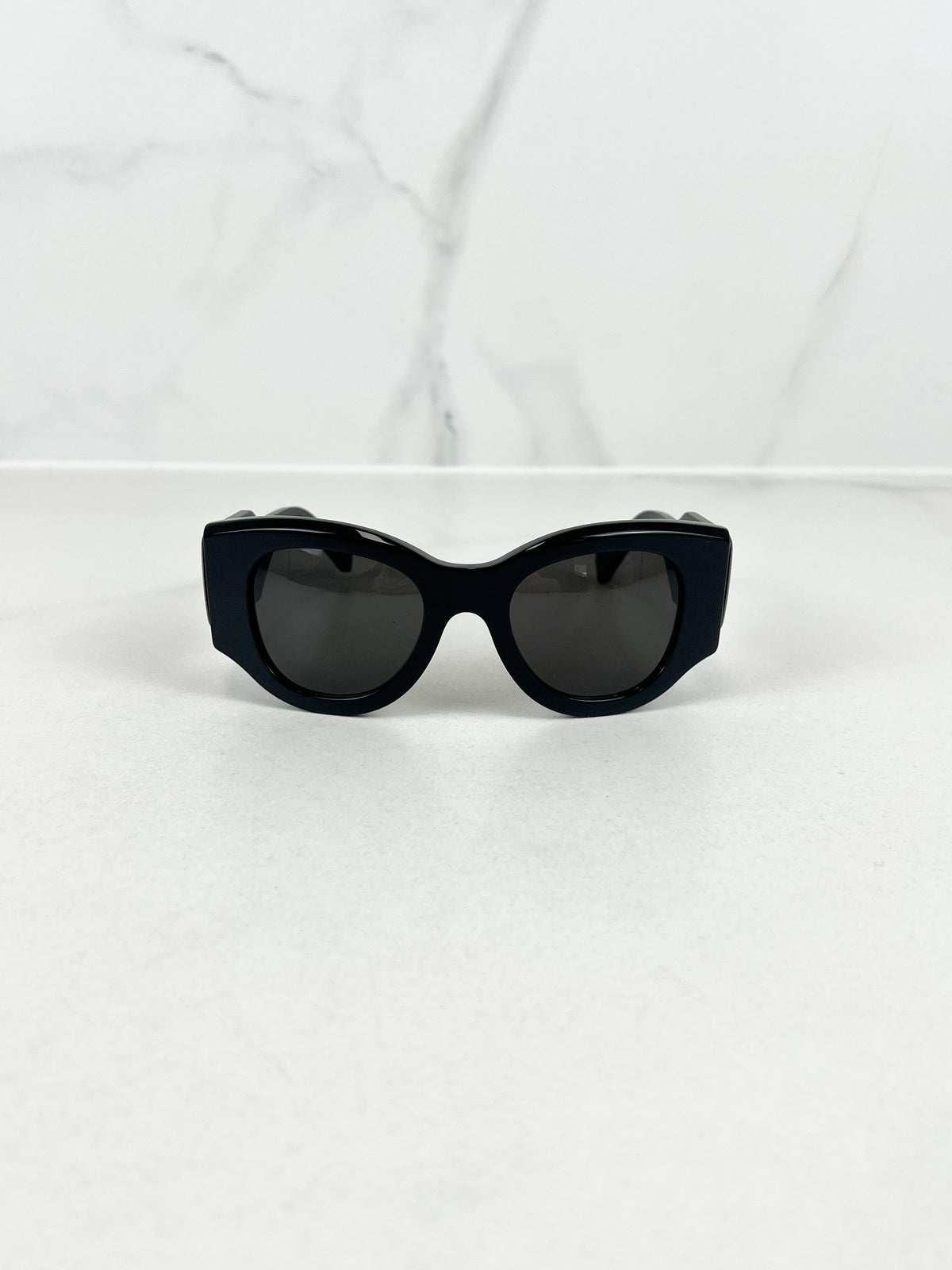 Balenciaga Black Frame Logo Sunglasses