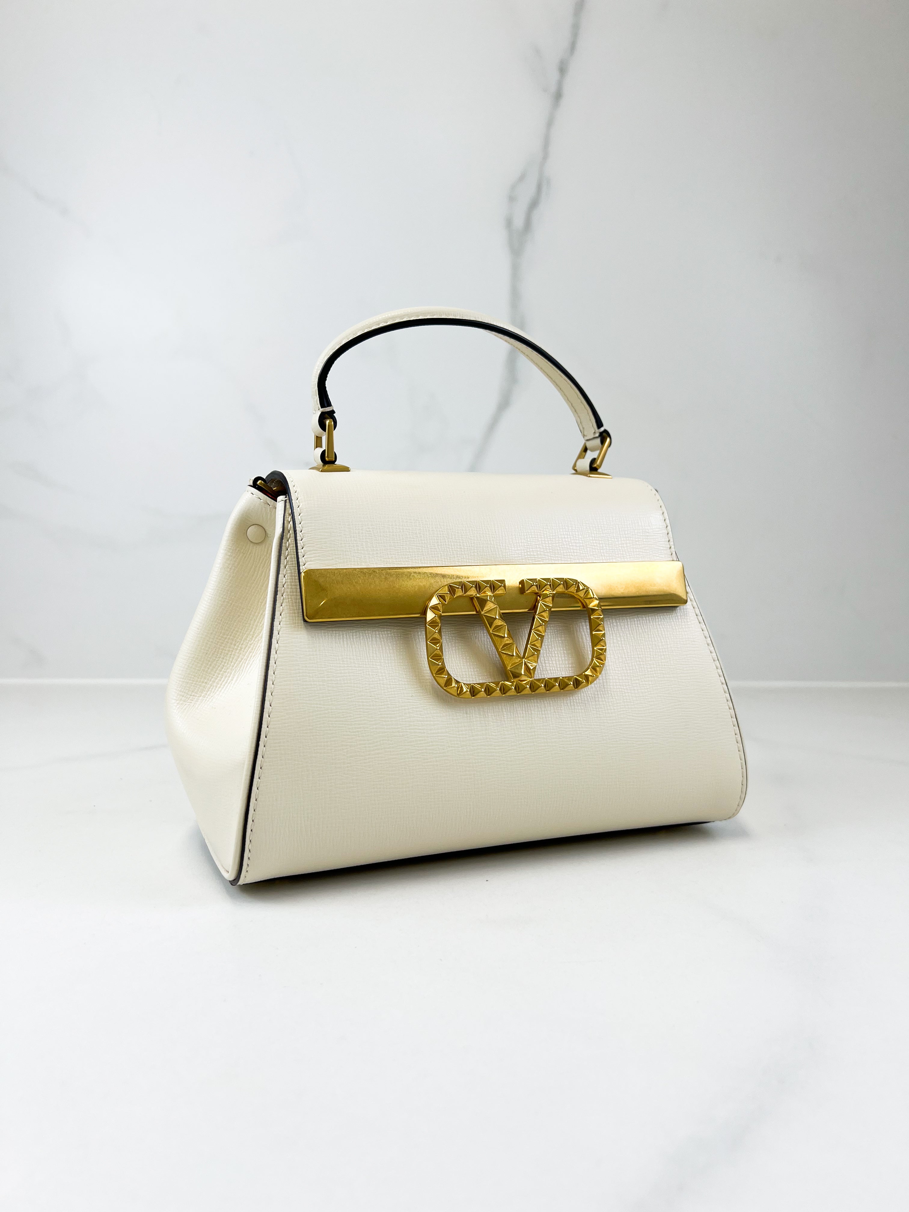 Valentino Alcove Leather Shoulder Bag