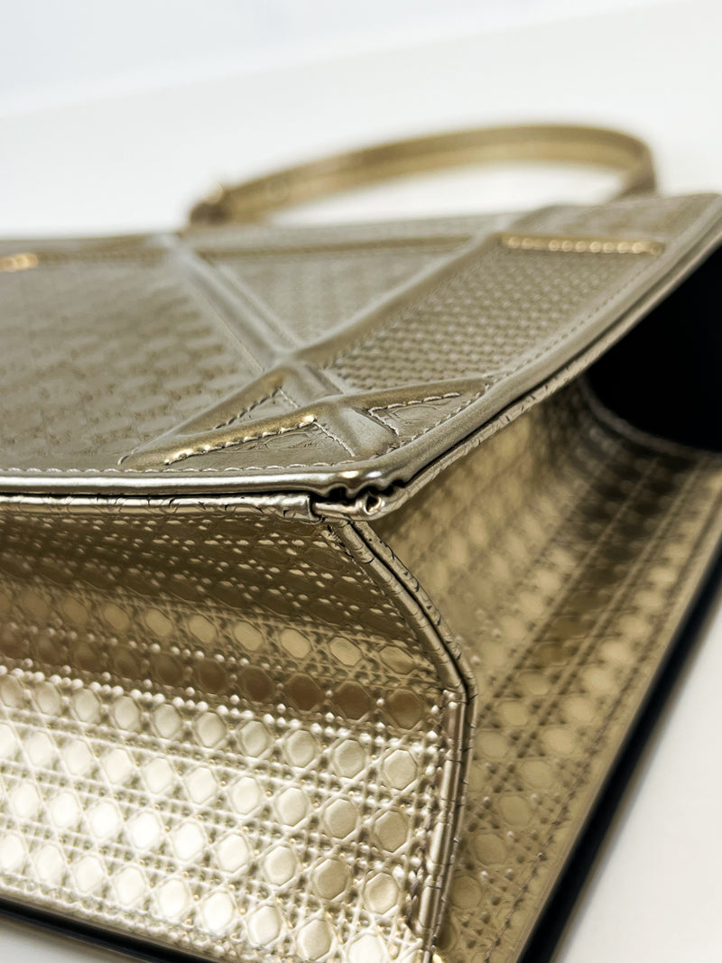 Christian Dior Medium Metallic Gold Diorama