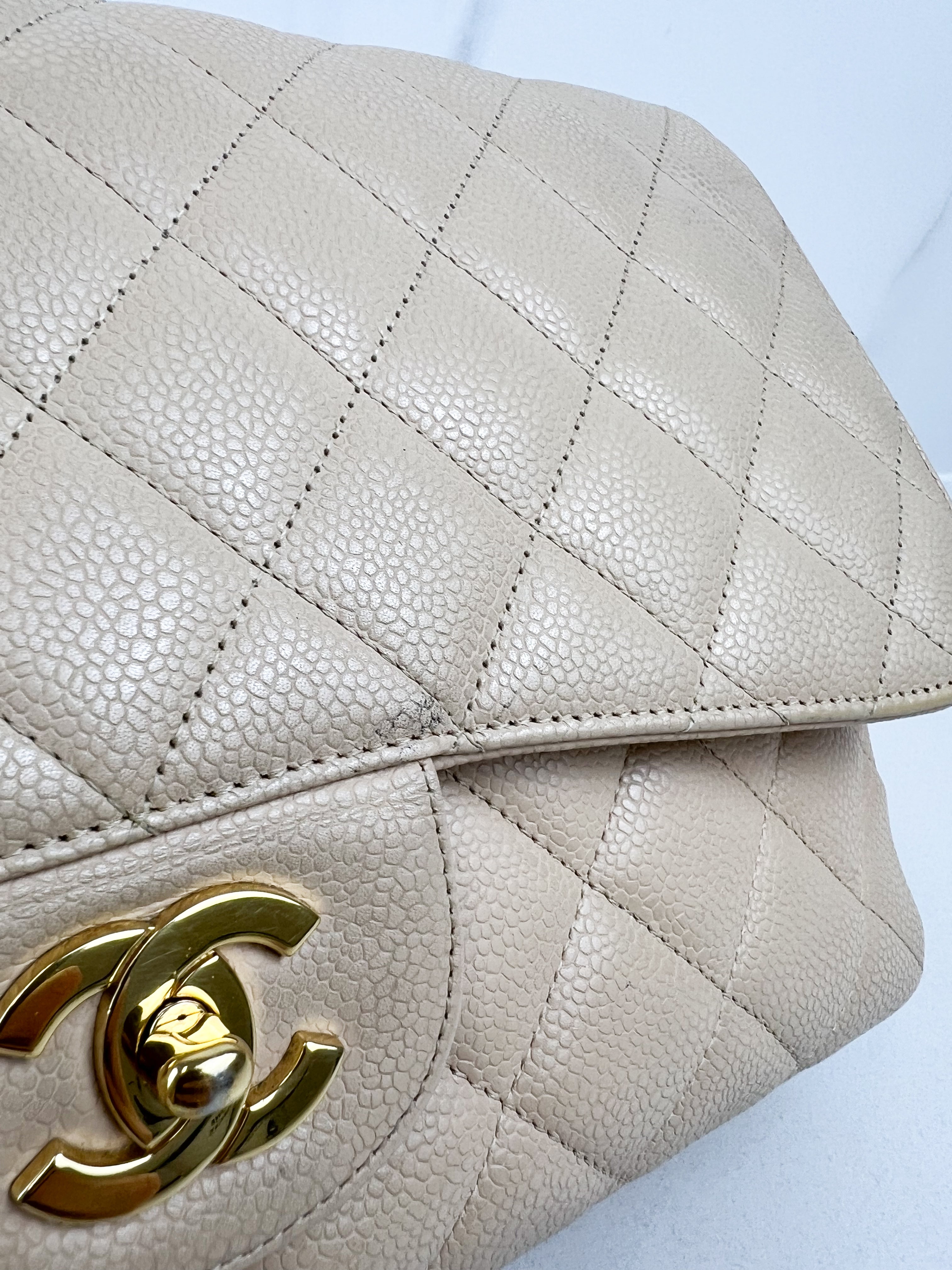 Chanel Jumbo Classic Single Flap Caviar Shoulder Bag