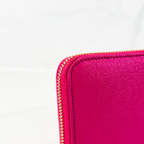 Dolce & Gabbana Leather Pink Zip Around Wallet