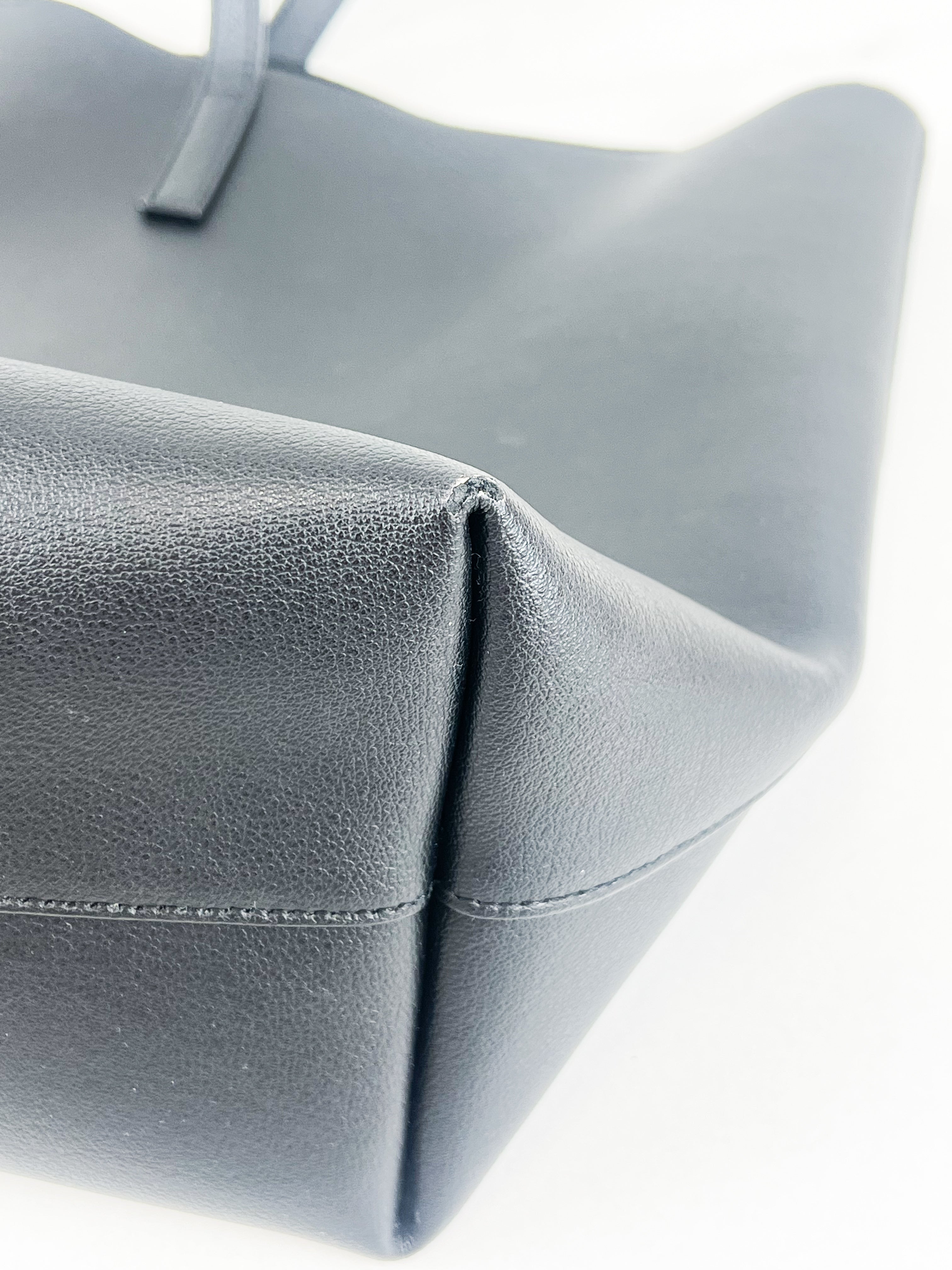 Saint Laurent E/W Shopper Tote in Black Supple Leather