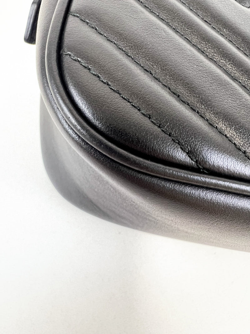 Gucci Black GG Small Marmont Shoulder Bag