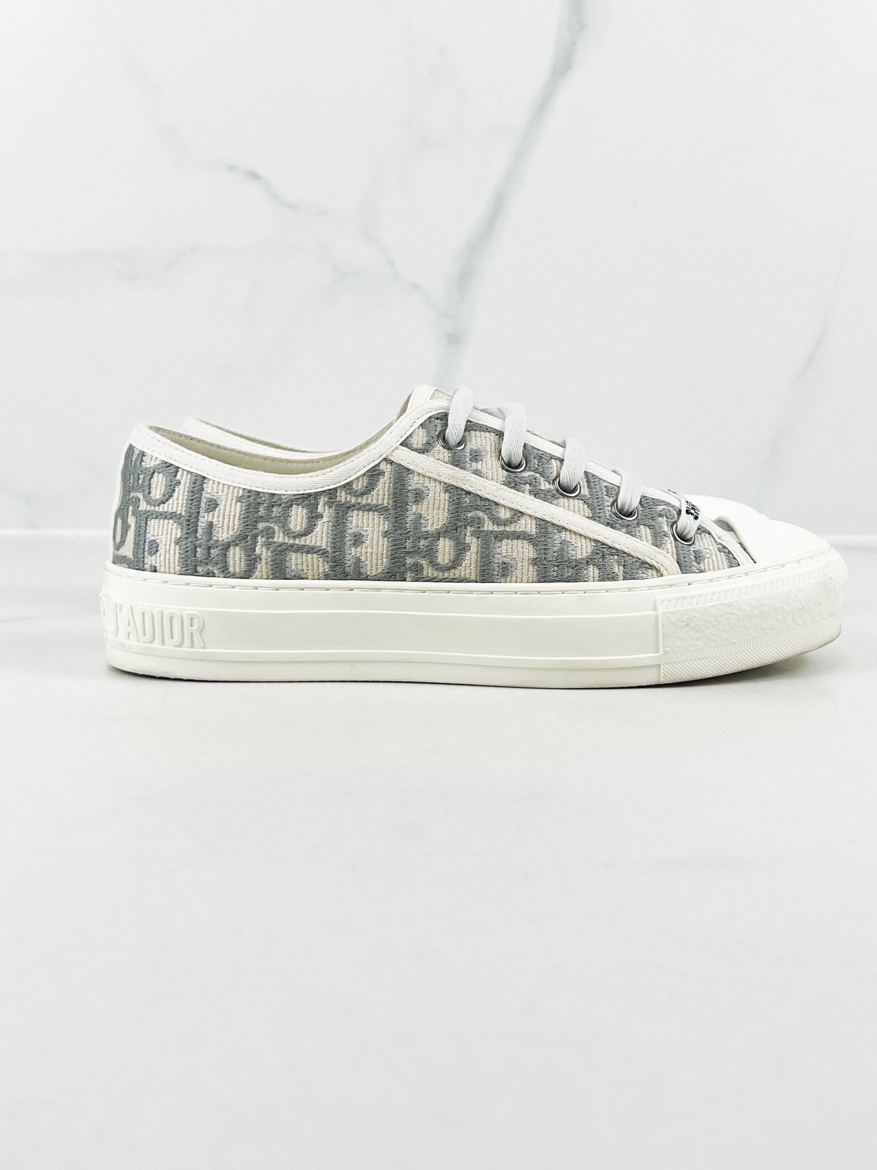 Christian Dior Walk'n'Dior Grey Oblique Sneaker Size 36