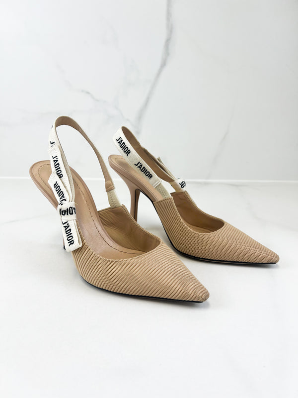 Christian Dior Nude Slingback Pumps Size 39