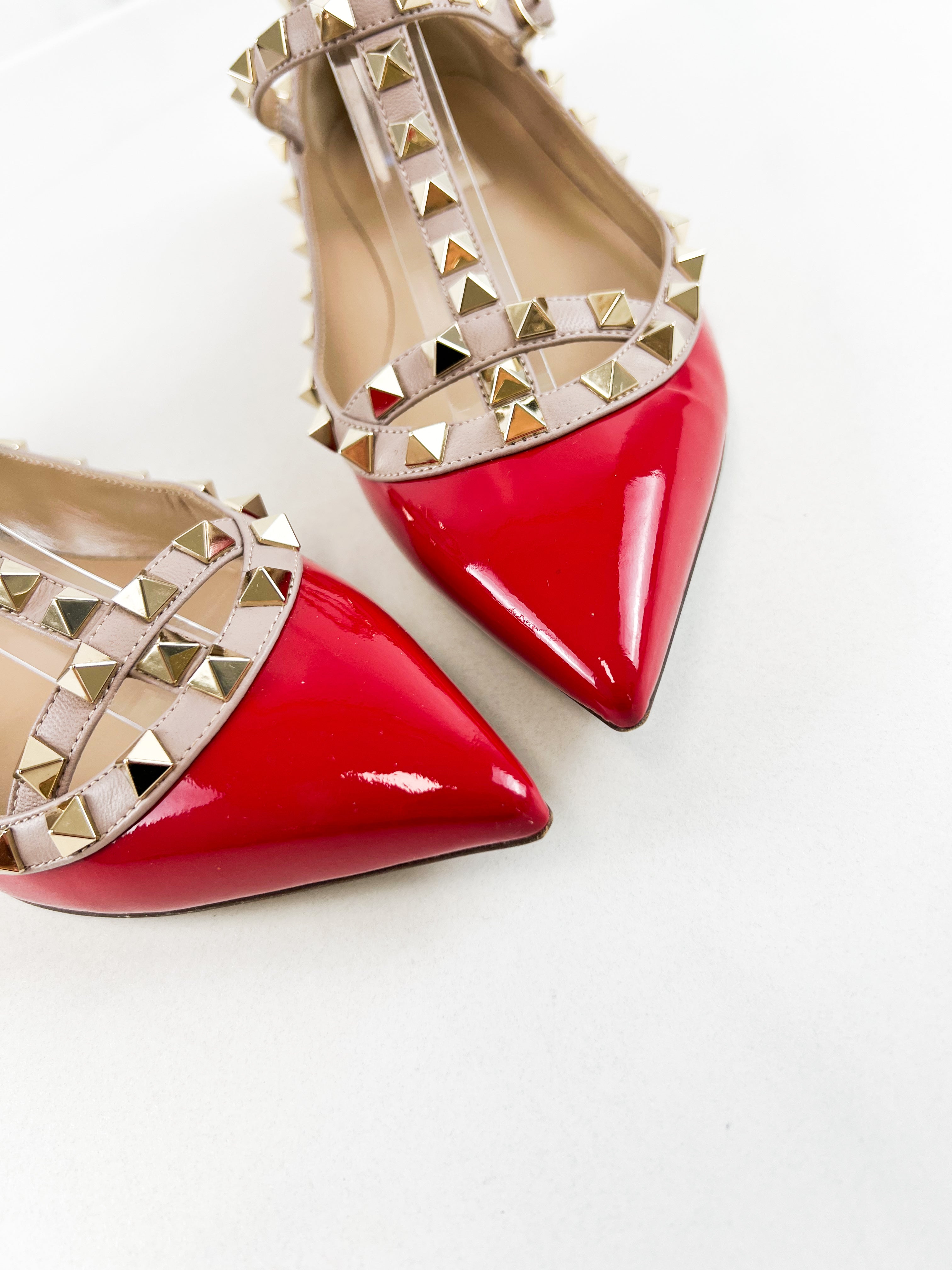 Valentino Rockstud Caged Ballet Flat Size 36