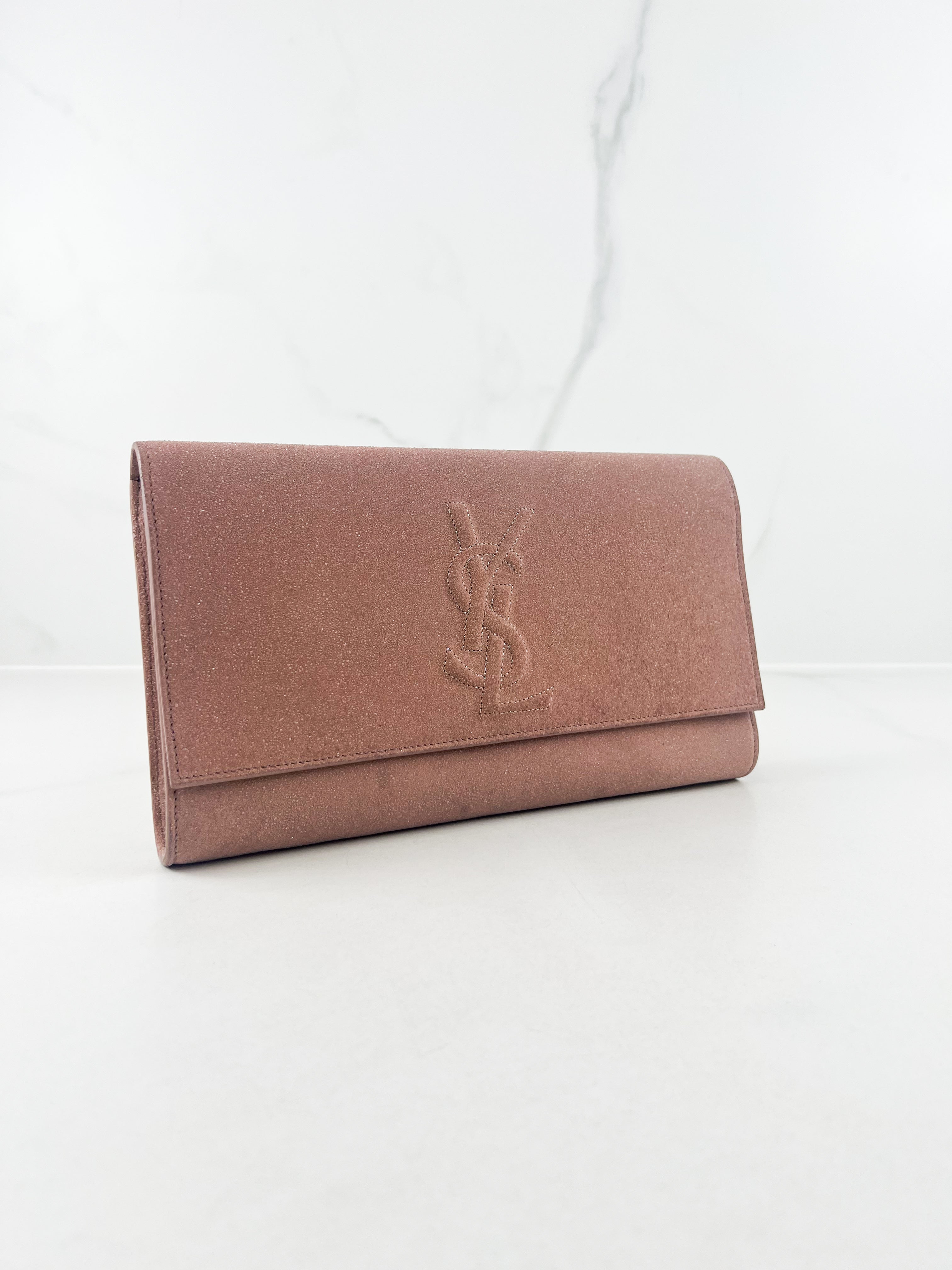 Saint Laurent Pink Belle De Jour Clutch