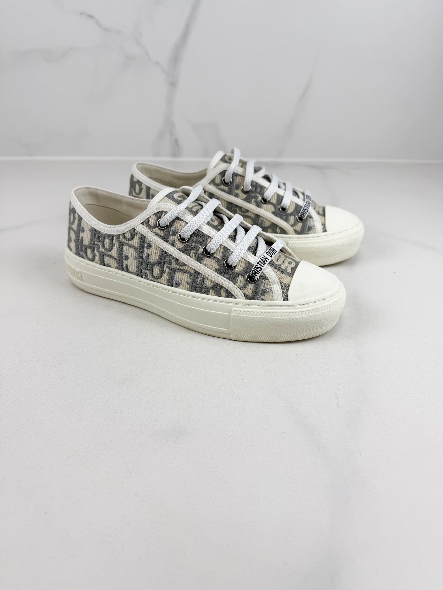 Christian Dior Walk'n'Dior Gray Dior Oblique Sneaker Size 35