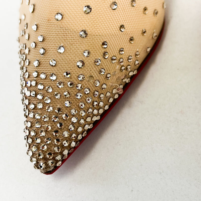 Christian Louboutin Follies Strass 70mm Size 39.5