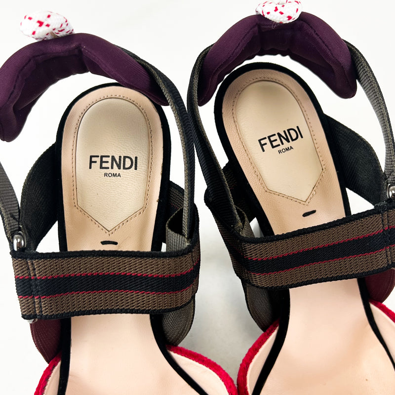 Fendi Colibri Velvet FF Pumps Size 36