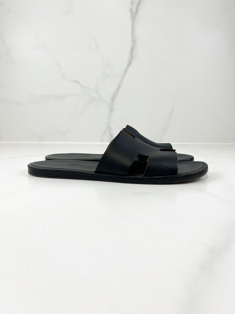 Hermes Black Izmir Sandal Size 42.5