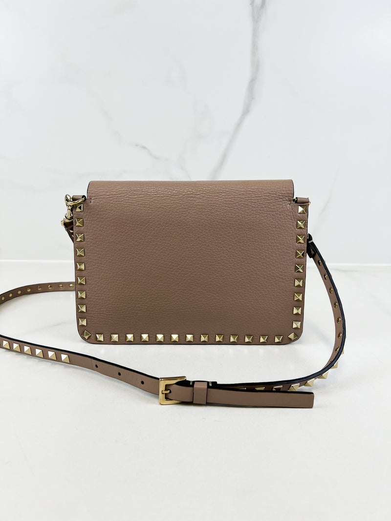 Valentino Garavani Grained Rockstud Shoulder Bag