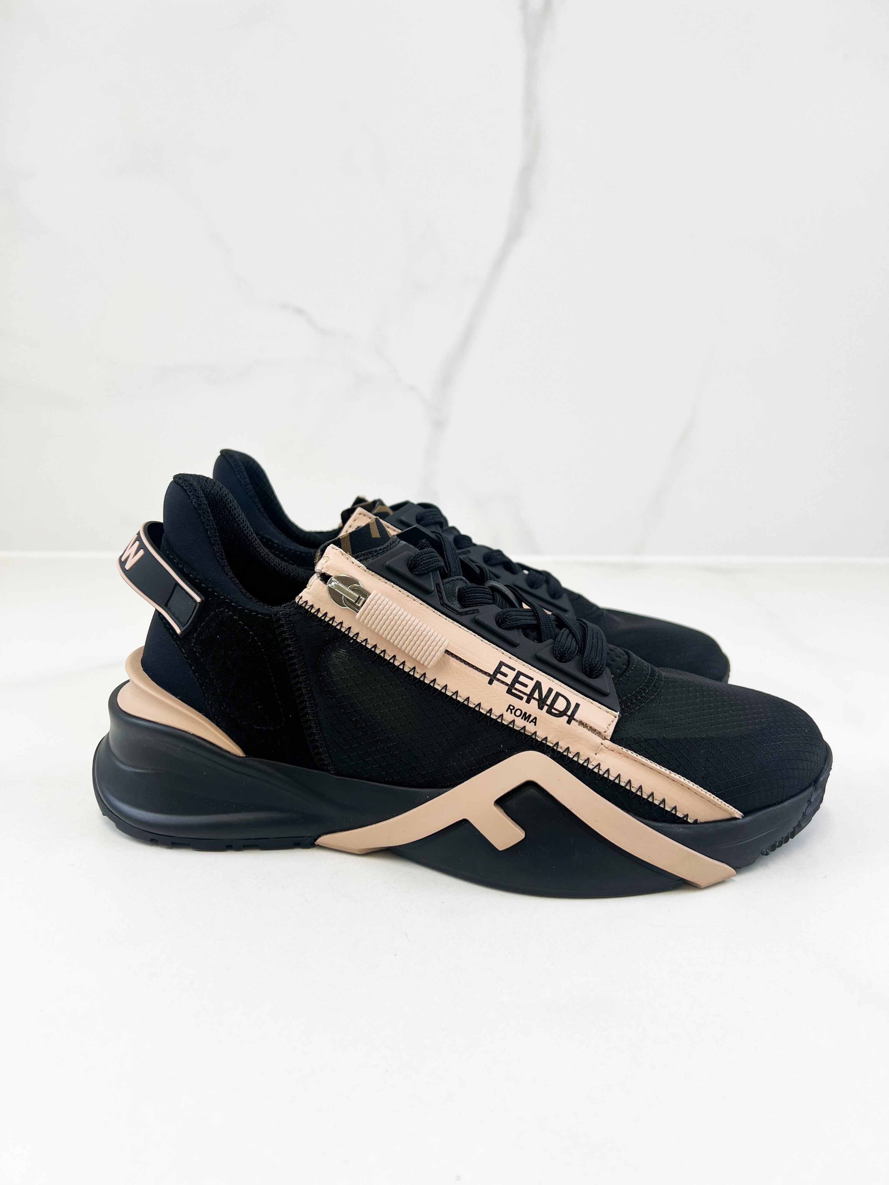 Fendi Black Flow Sneaker Size 37