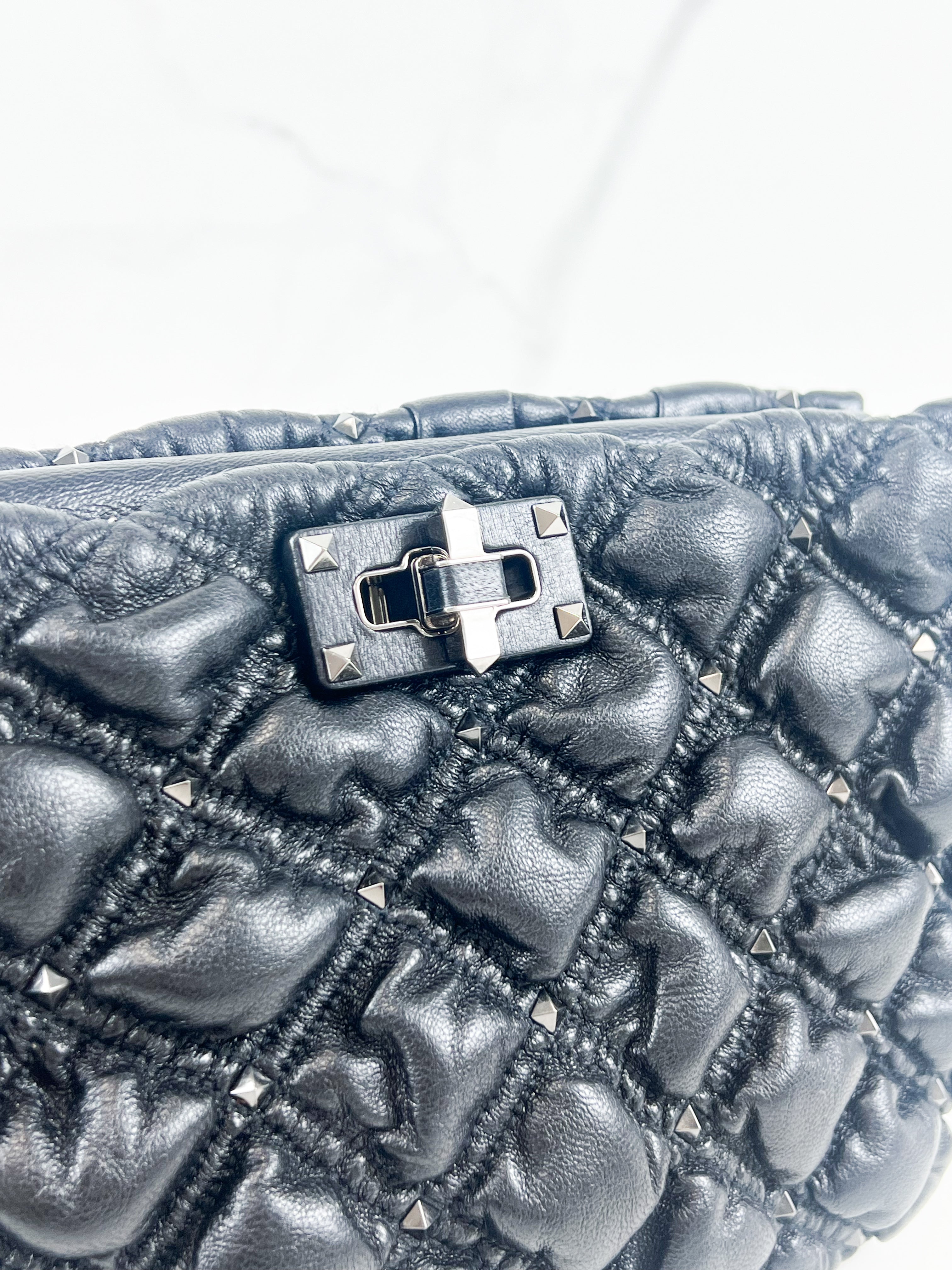 Valentino Garavani Rockstud Spike Nappa Leather Clutch