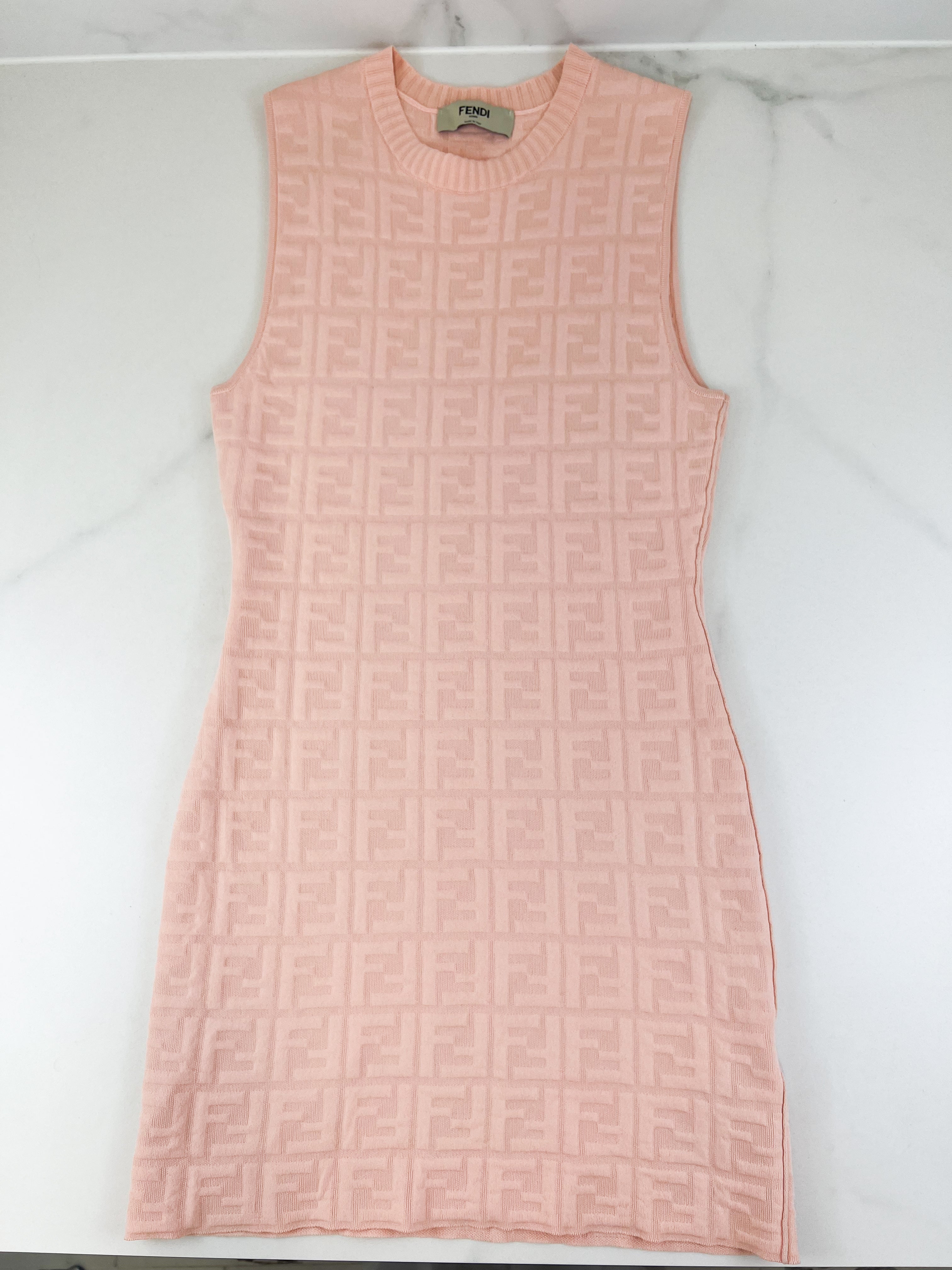 Fendi Pink Skims Mini Dress Size UK 6
