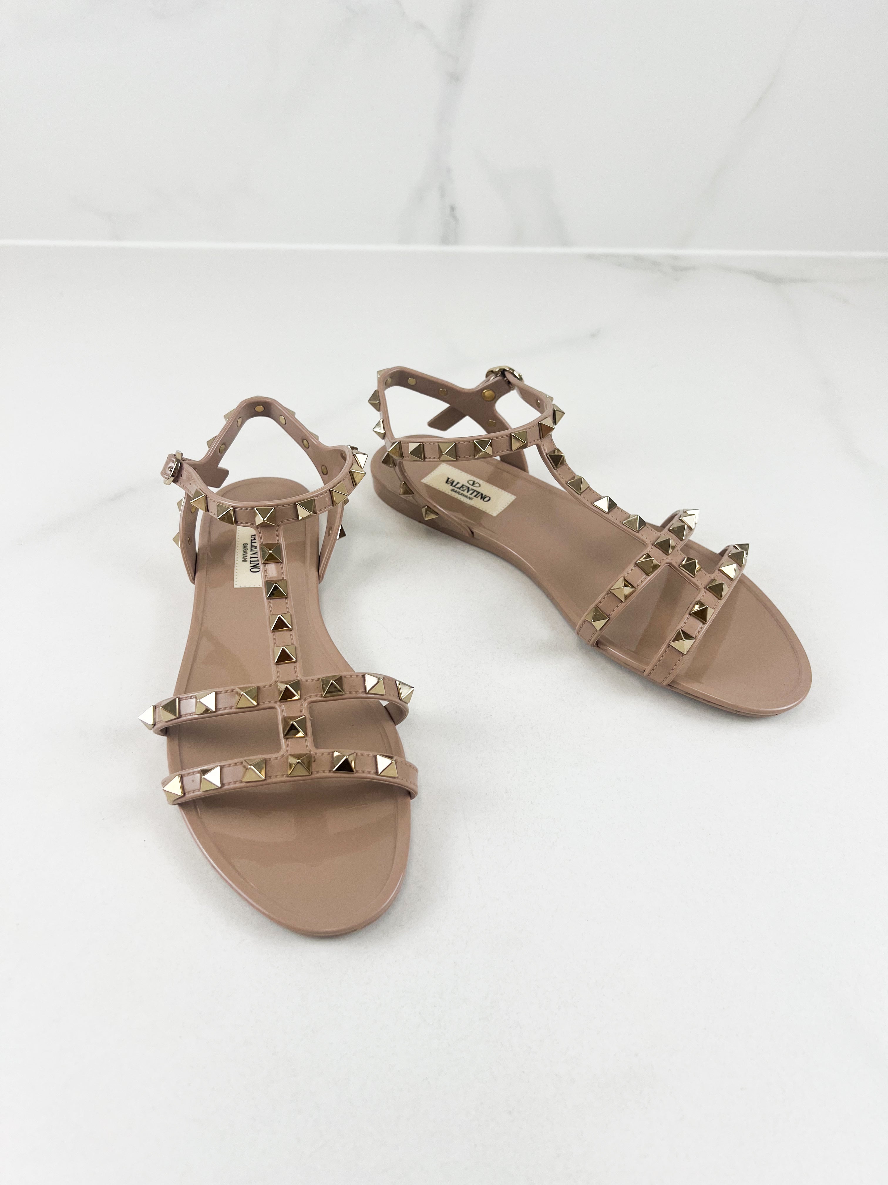 Valentino Jelly Rockstud Sandals Size 37