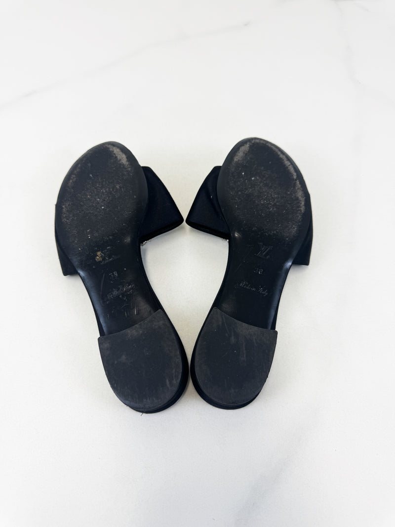 Louis Vuitton Black Madeleine Sandal Size 38