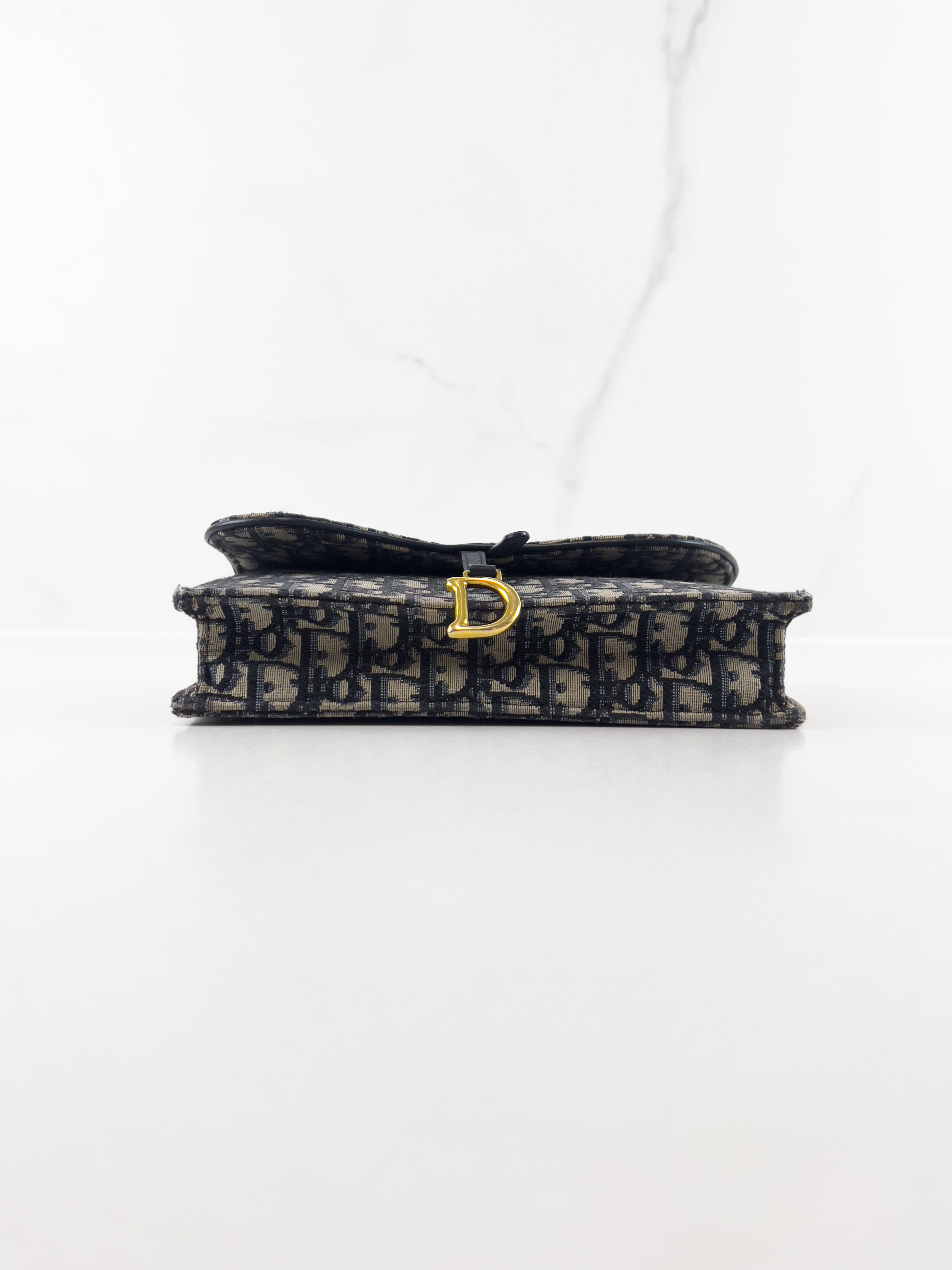 Christian Dior Medium Saddle Pouch with Chain