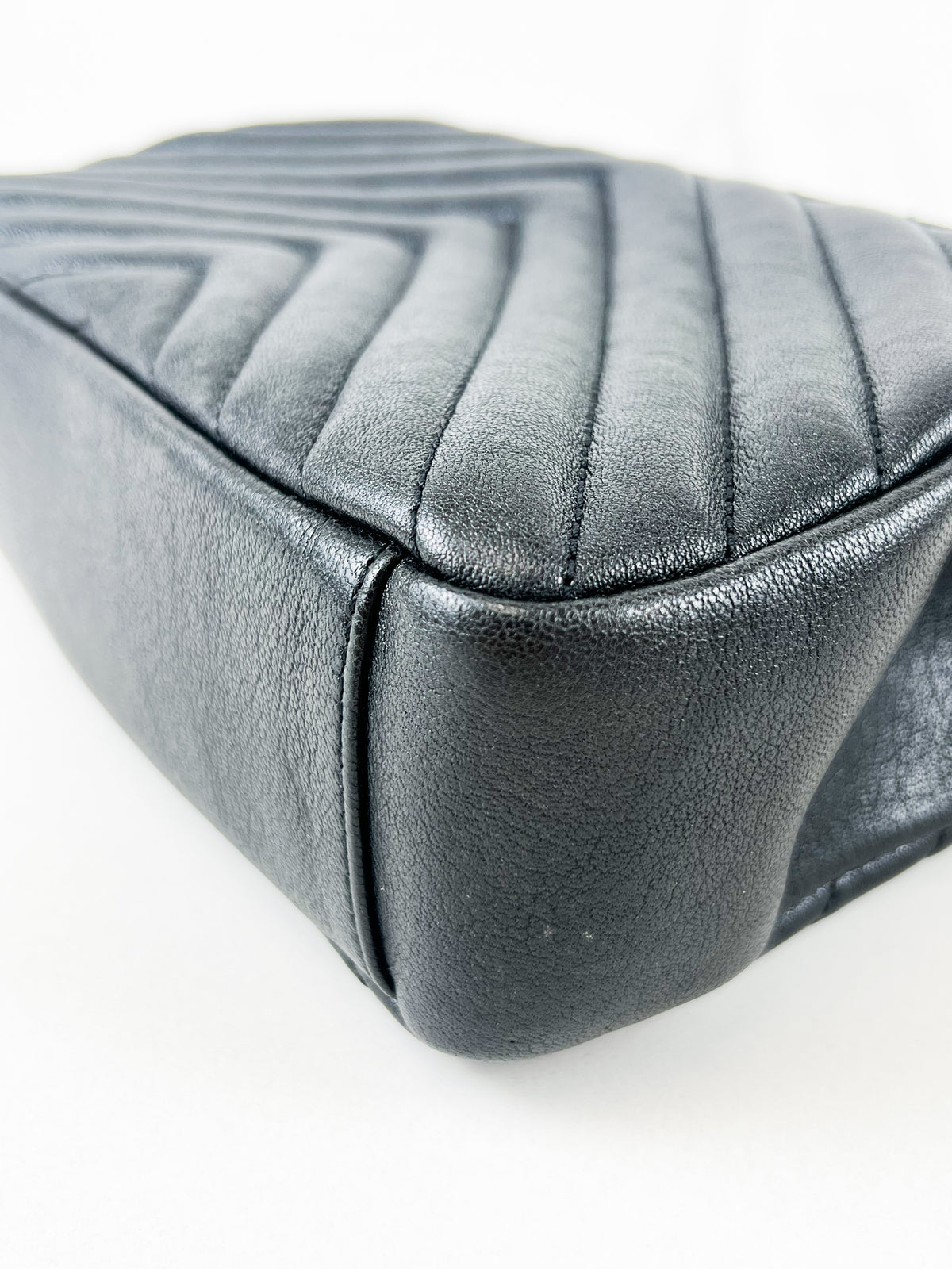 Saint Laurent Black College Bag with GHW