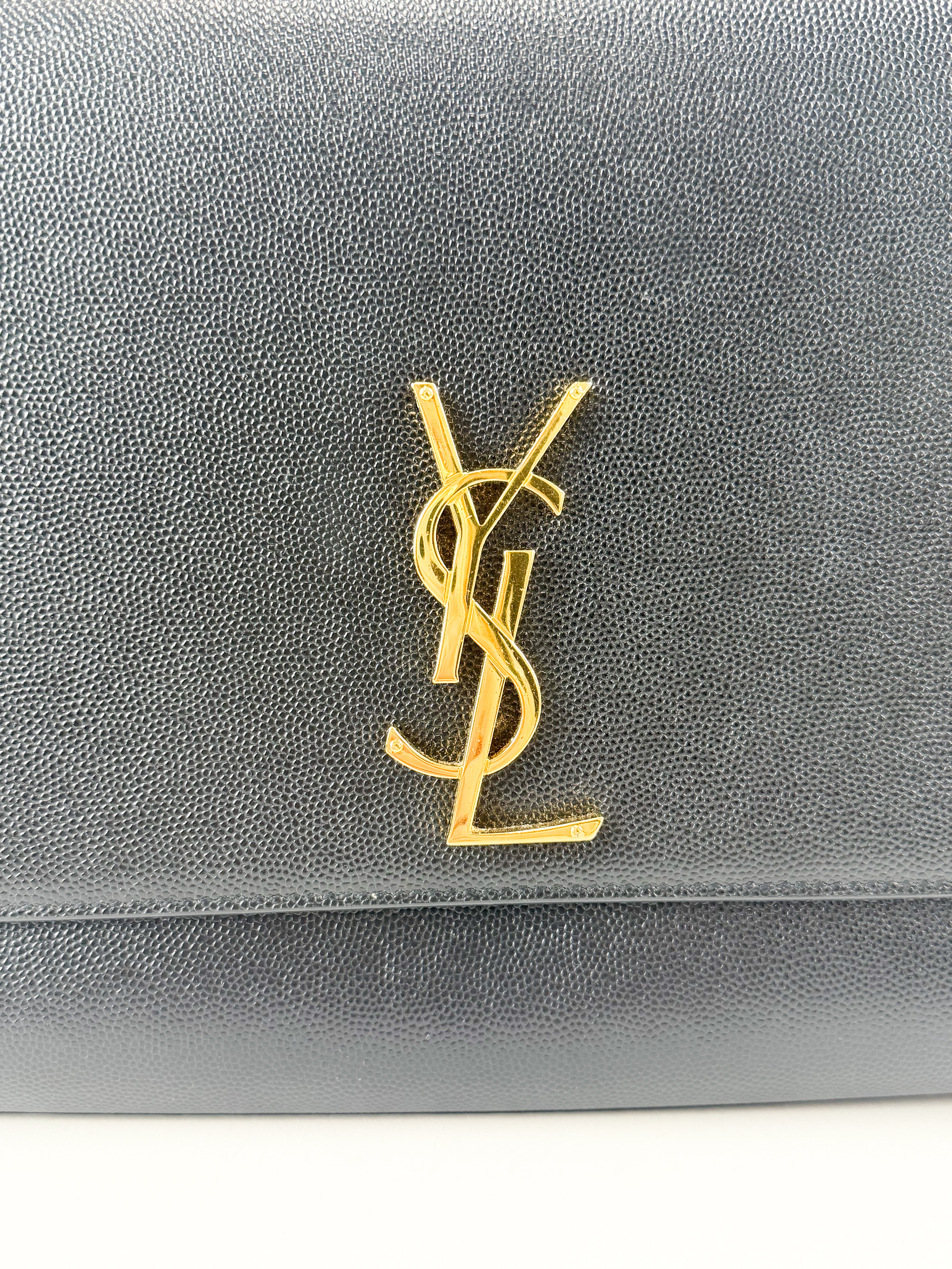 Saint Laurent Black Kate Large Chain Bag with GHW