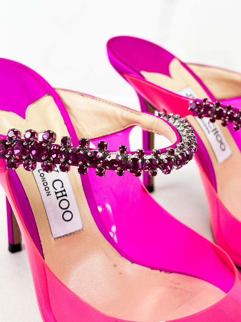 Jimmy Choo Bing 100 Pink Mule Size 40