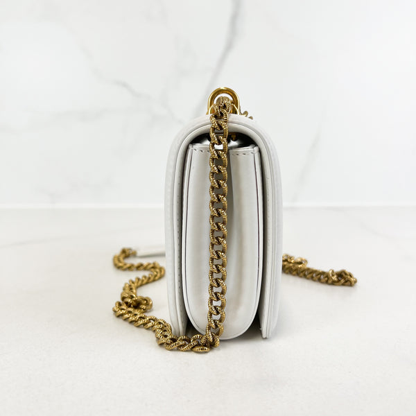 Dolce & Gabbana Small Calfskin White Devotion Shoulder Bag