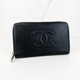 Chanel Caviar Black CC Zip Wallet