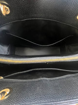 Chanel Black Caviar CC Logo Embossed GST Tote