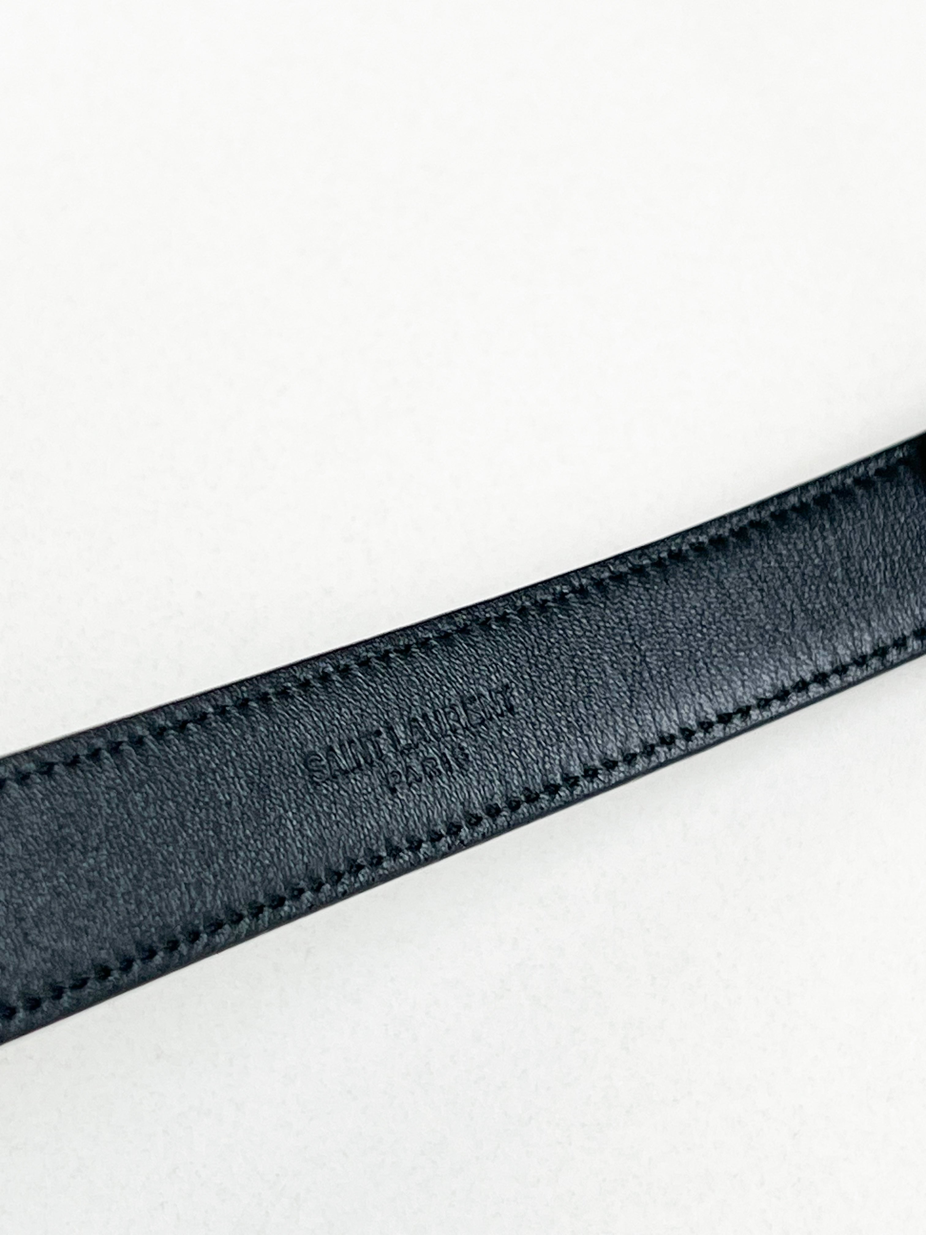 Saint Laurent Cassandre Black Belt Size 90