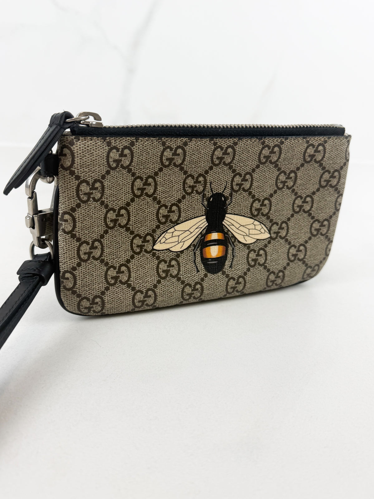 Gucci Bee GG Zip Wallet Pouch