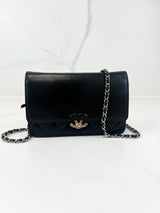 Chanel Black Calfskin CC WOC with SHW