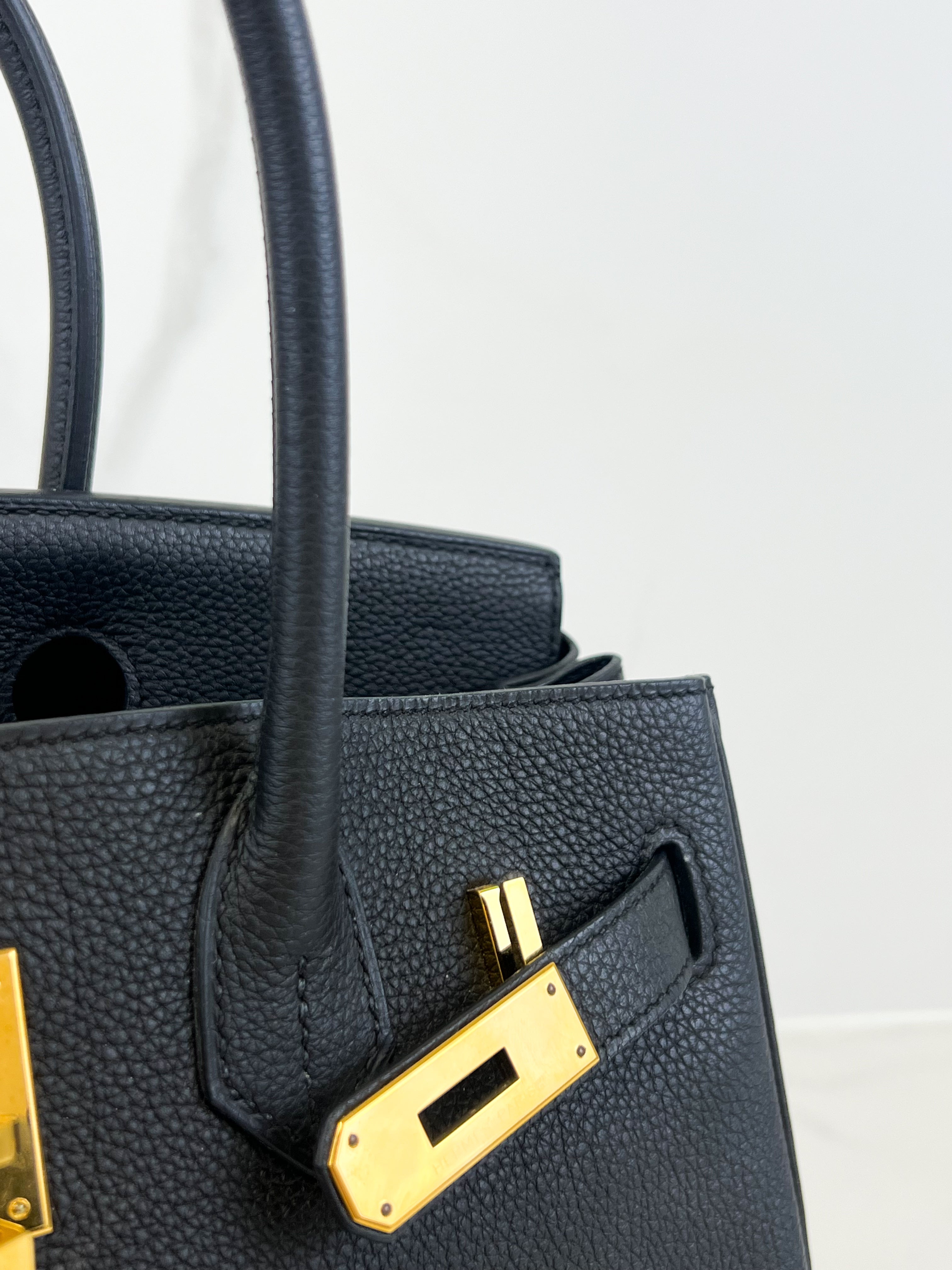 Hermes Togo Noir Birkin 30 with GHW