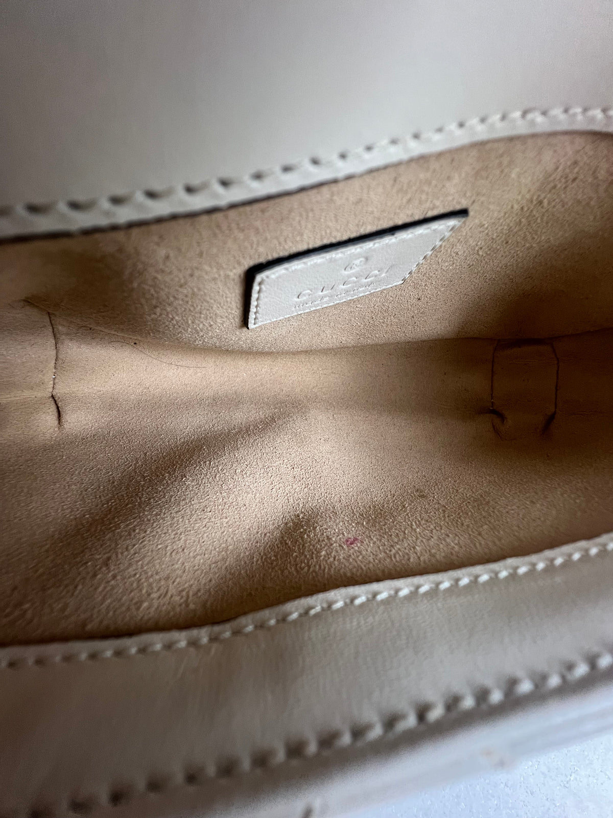 Gucci White GG Marmont Matelasse Super Mini Bag