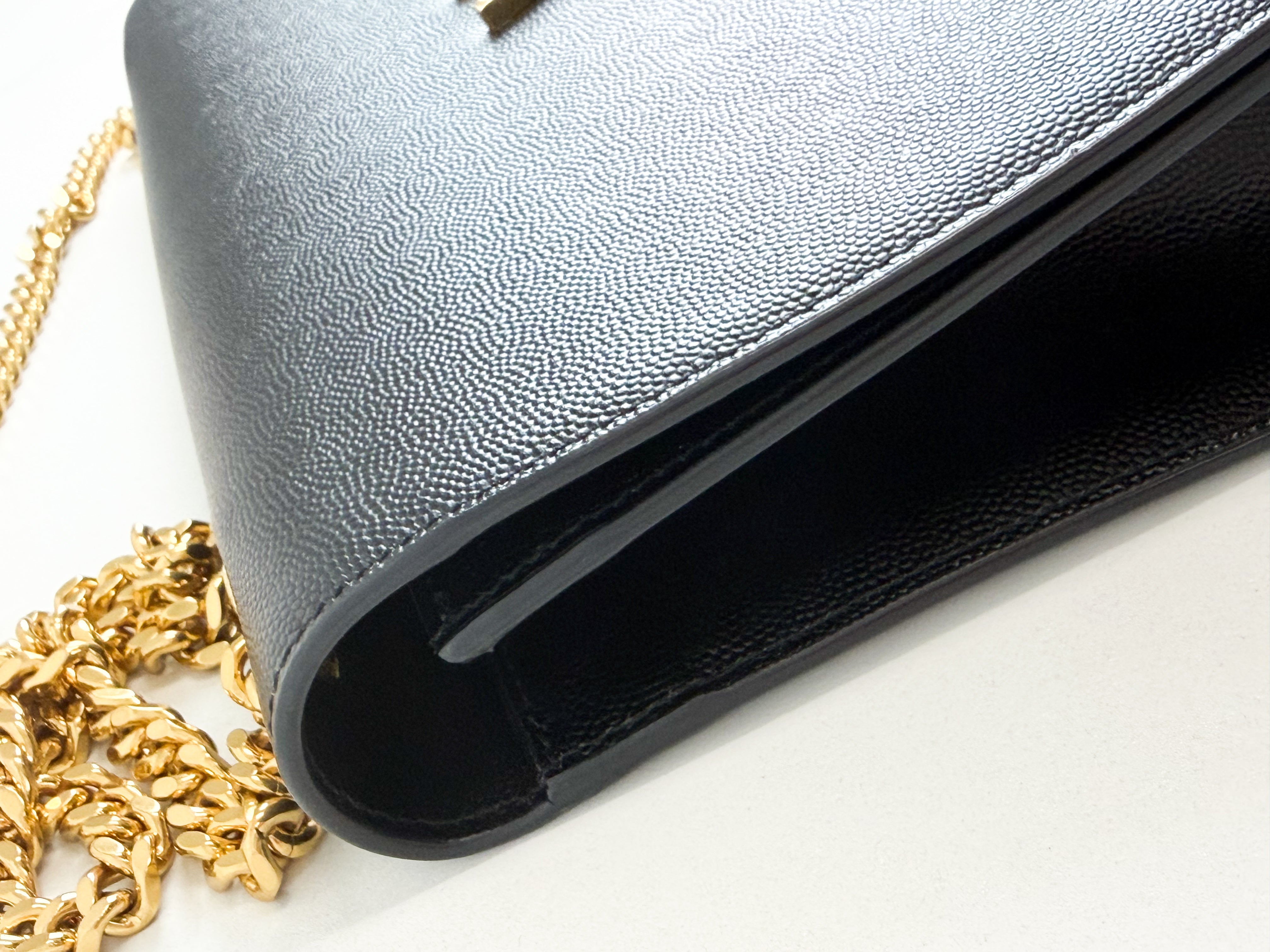 Saint Laurent Black Kate Large Chain Bag with GHW