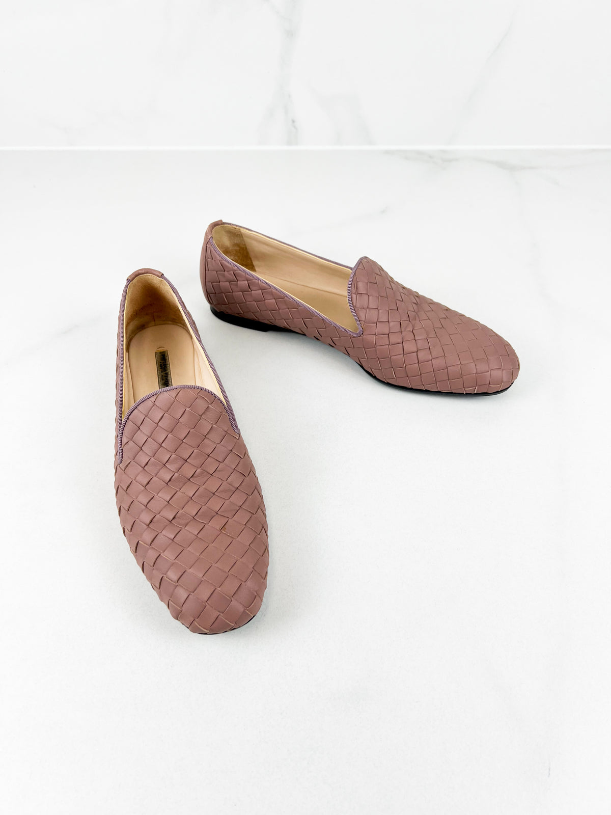 Bottega Veneta Intrecciato Leather Loafer in Deco Rose Size 37