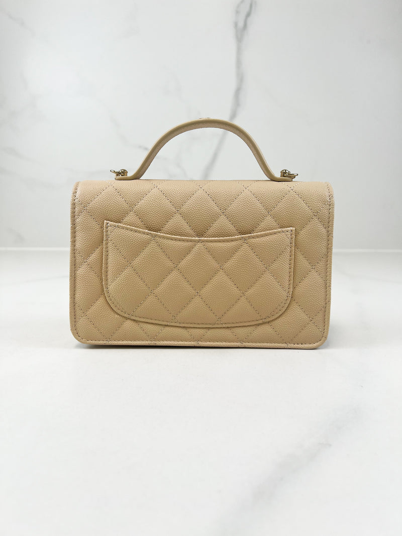 Chanel Beige Wallet On Chain
