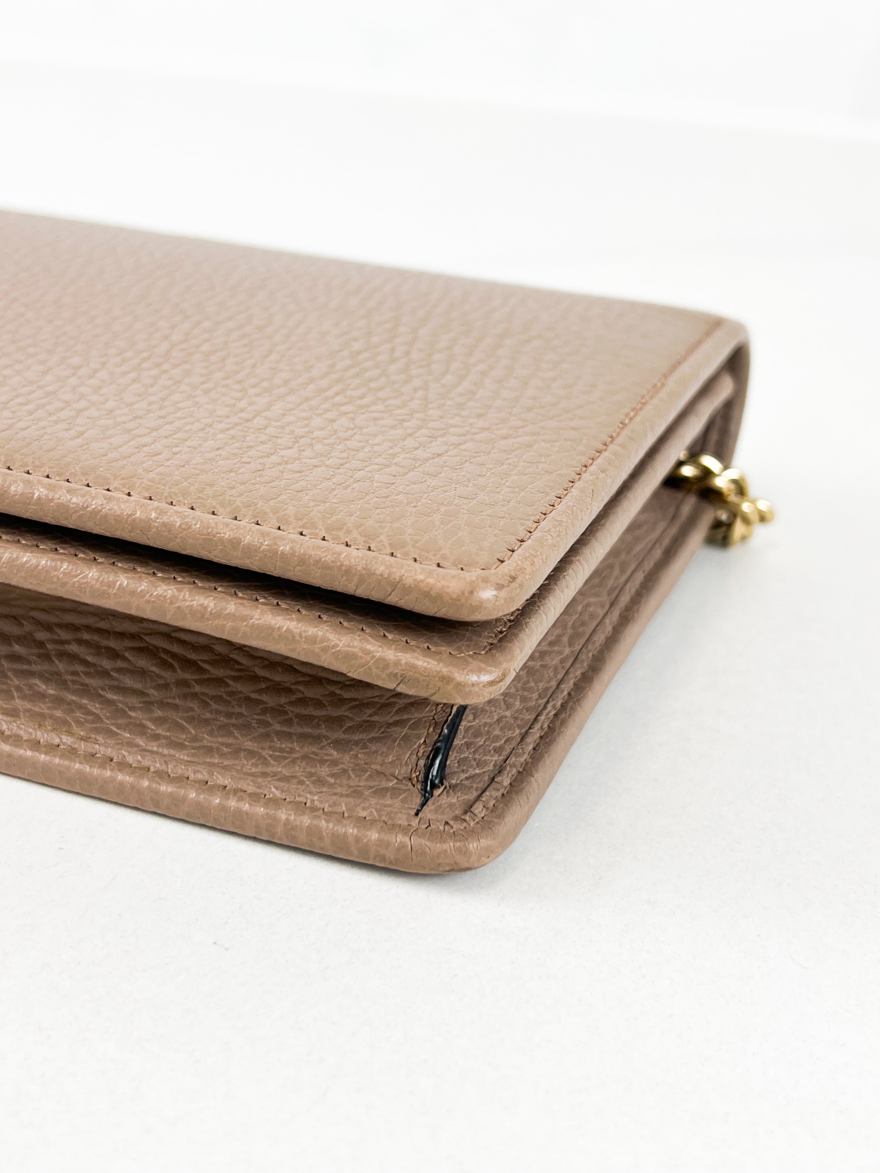 Gucci Marmont Beige WOC with GHW