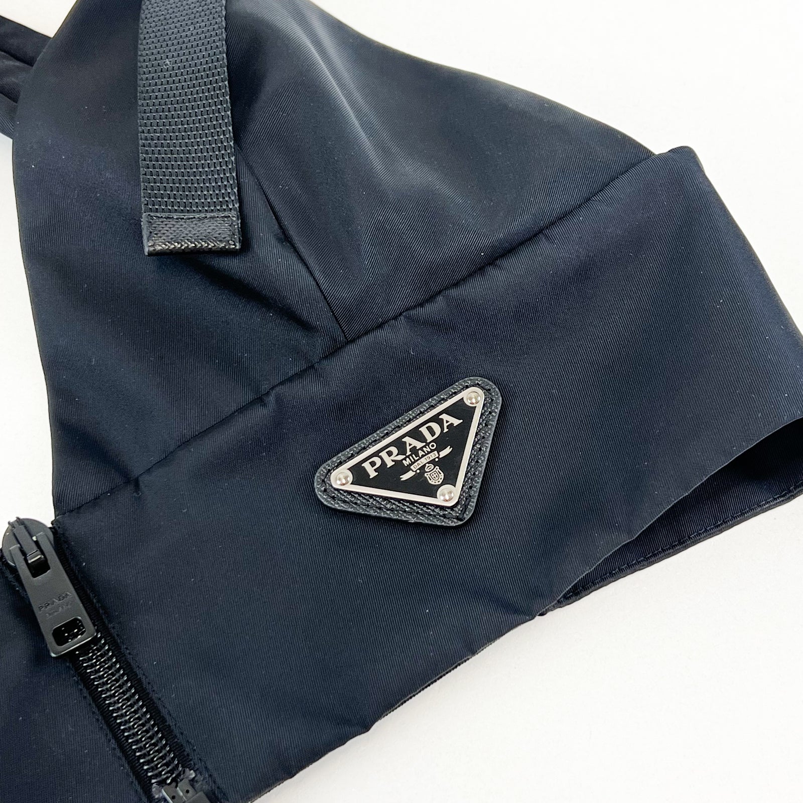 Prada Black Re Nylon Gabardine Top Size 38 Shopluxe Consignment