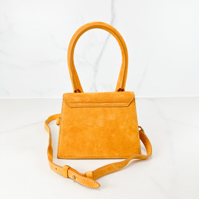 Jacquemus Orange Le Chiquito Suede Crossbody