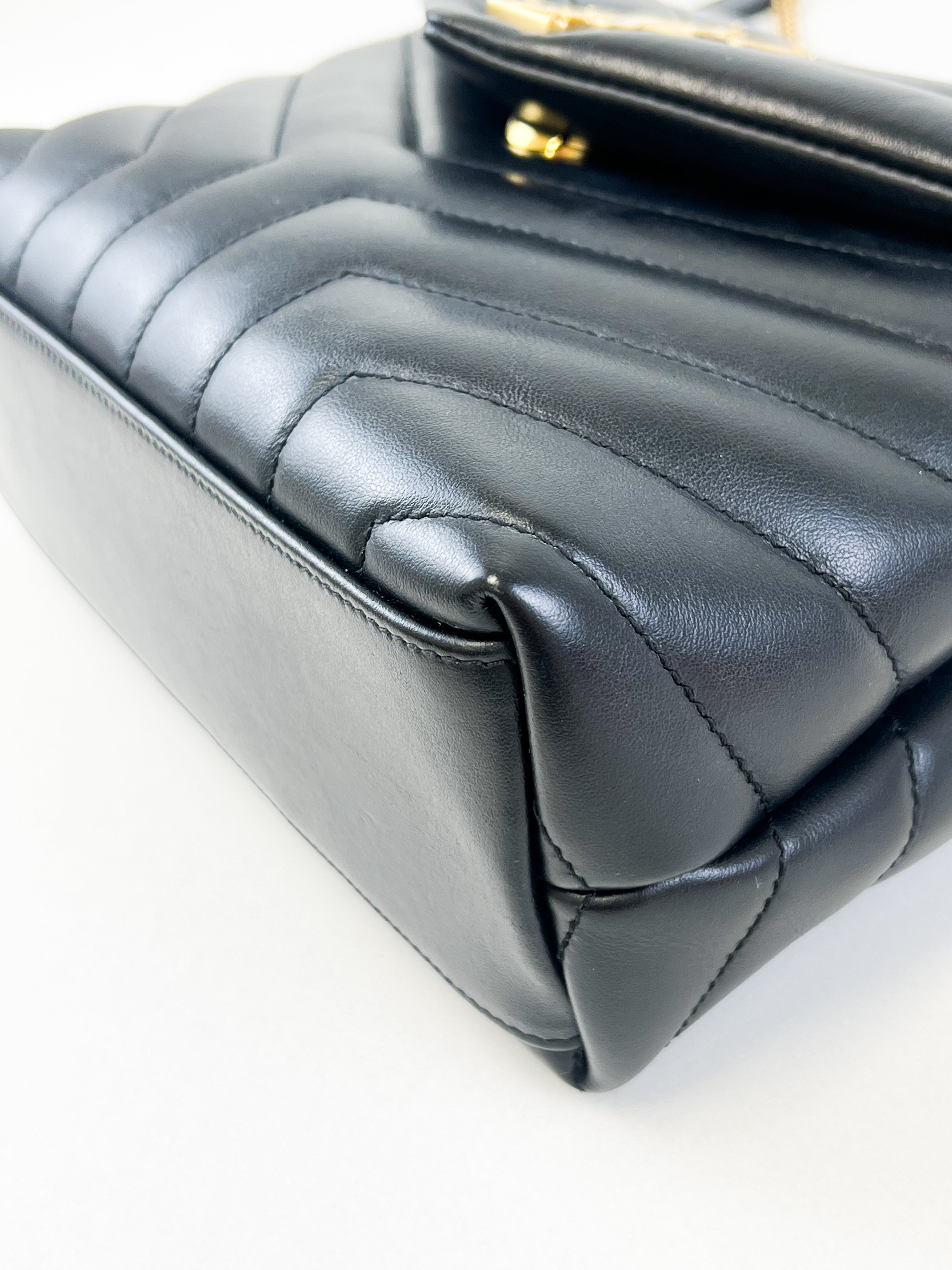 Saint Laurent Black Small Lou with GHW