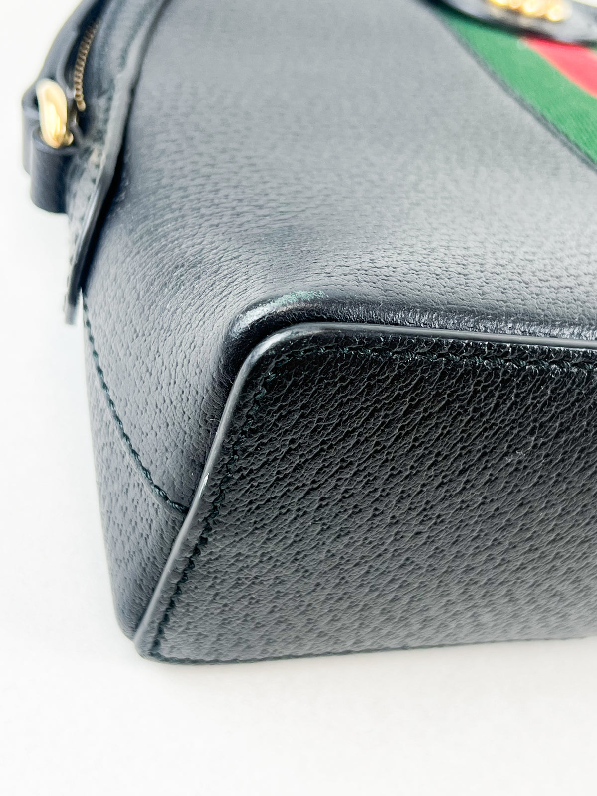 Gucci Ophidia Web Dome Small Crossbody Bag in Black