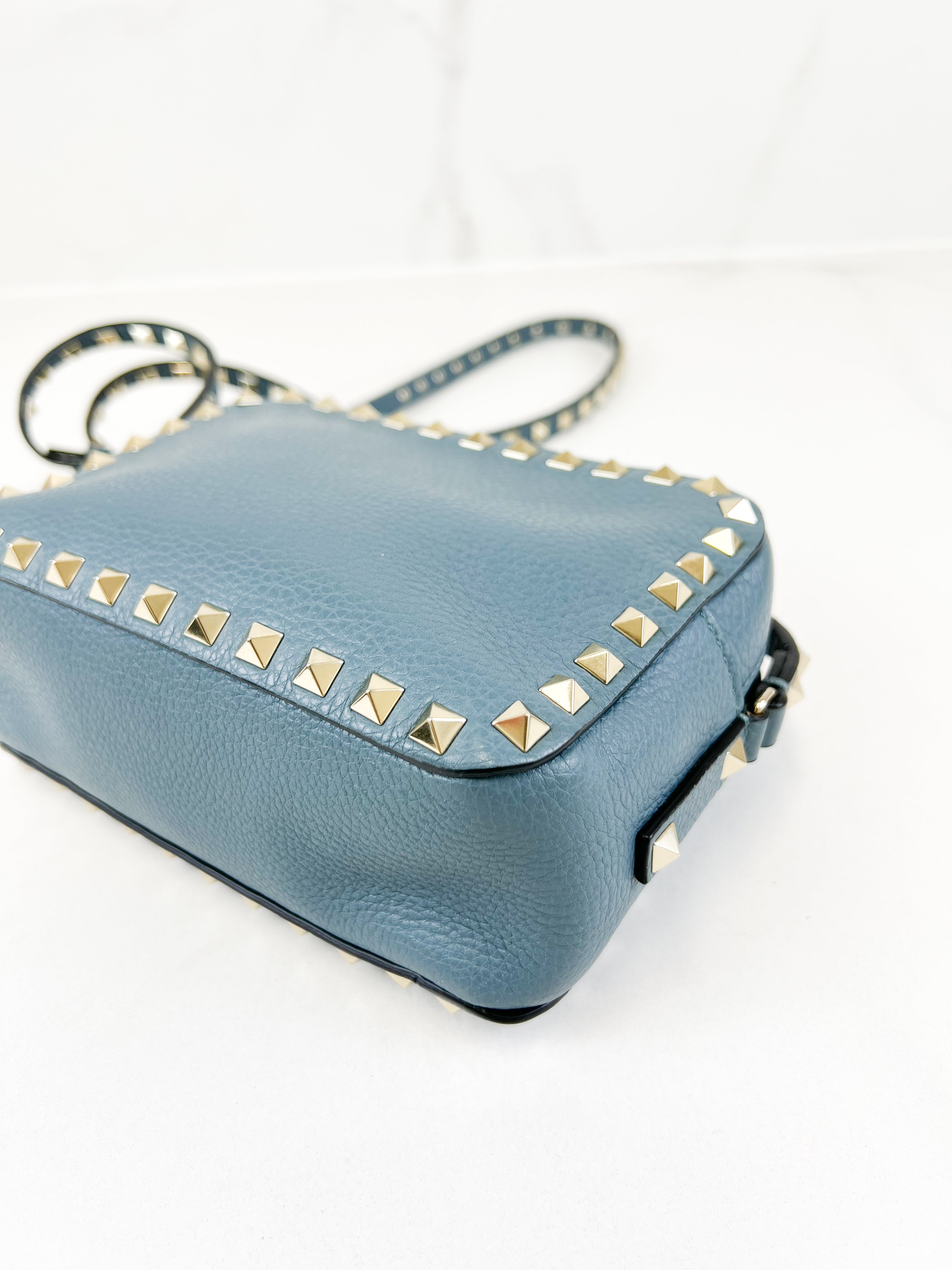 Valentino Garavani Blue Rockstud Crossbody Bag