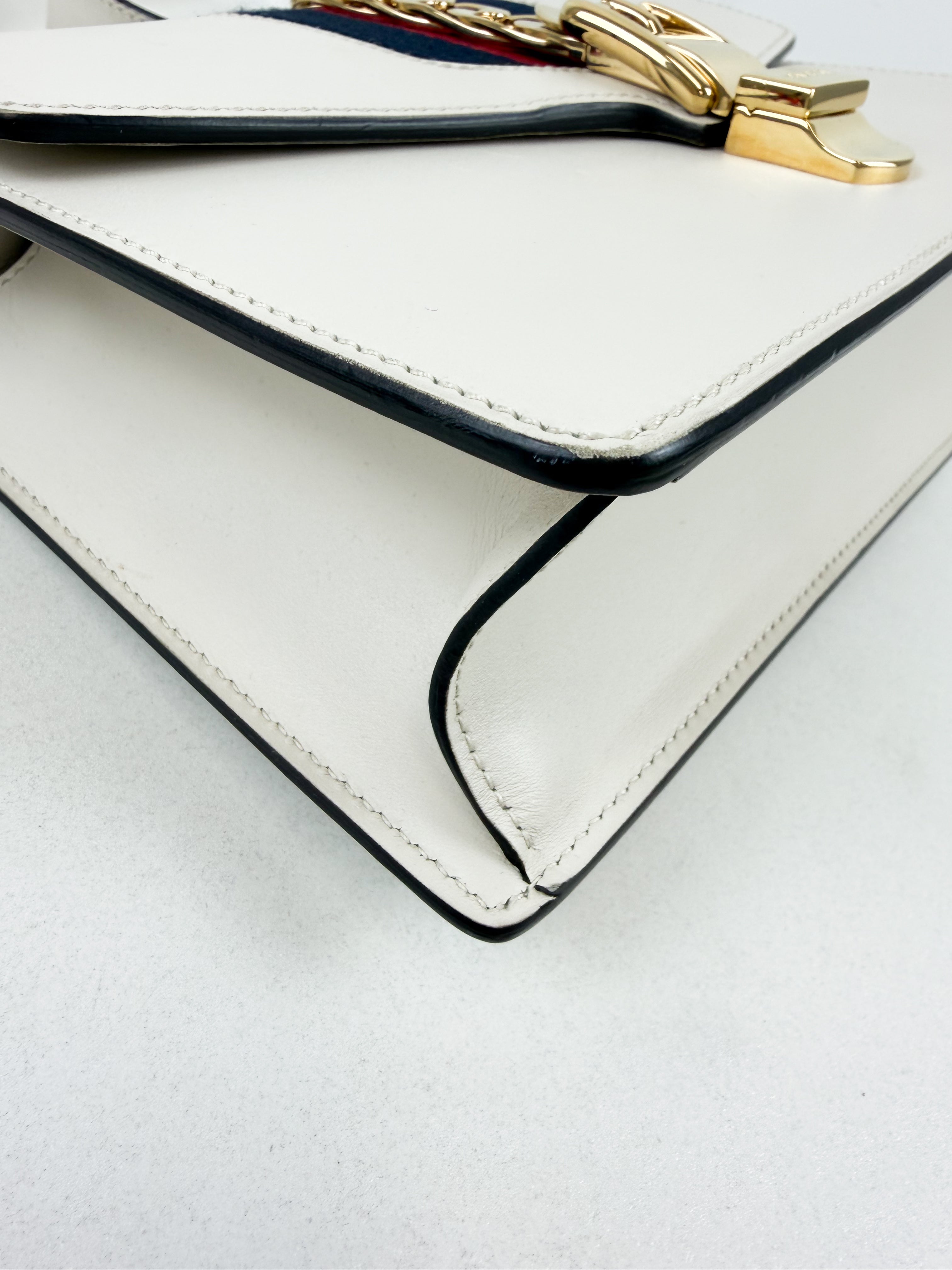 Gucci Small Sylvie White Shoulder Bag