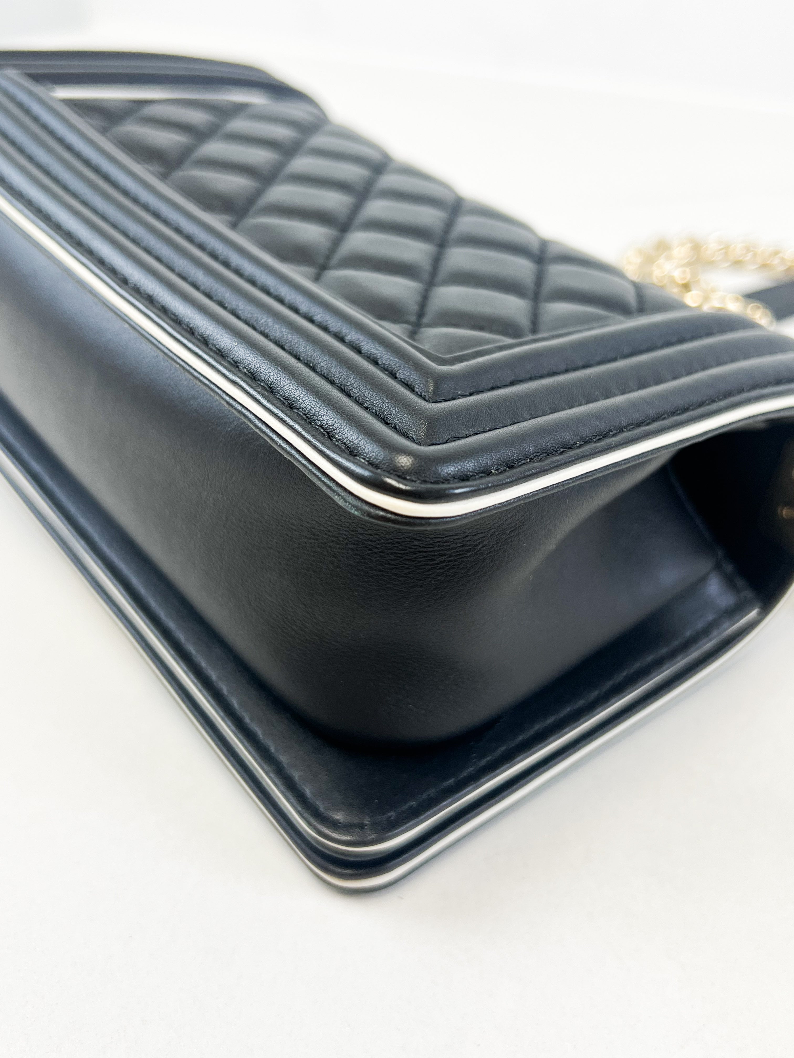 Chanel Top Handle Small Black Boy Bag with GHW