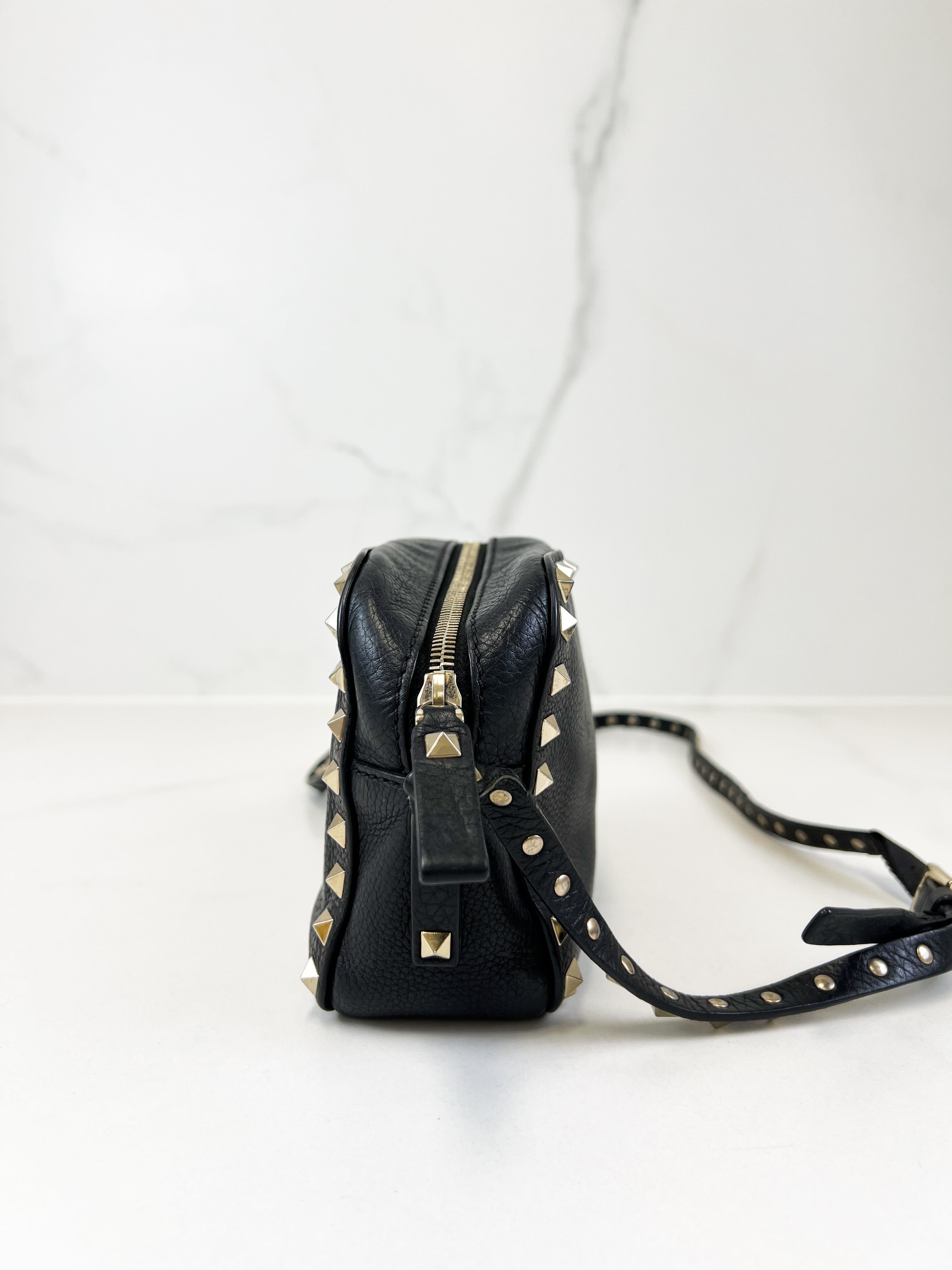 Valentino Garavani Black Rockstud Crossbody Bag