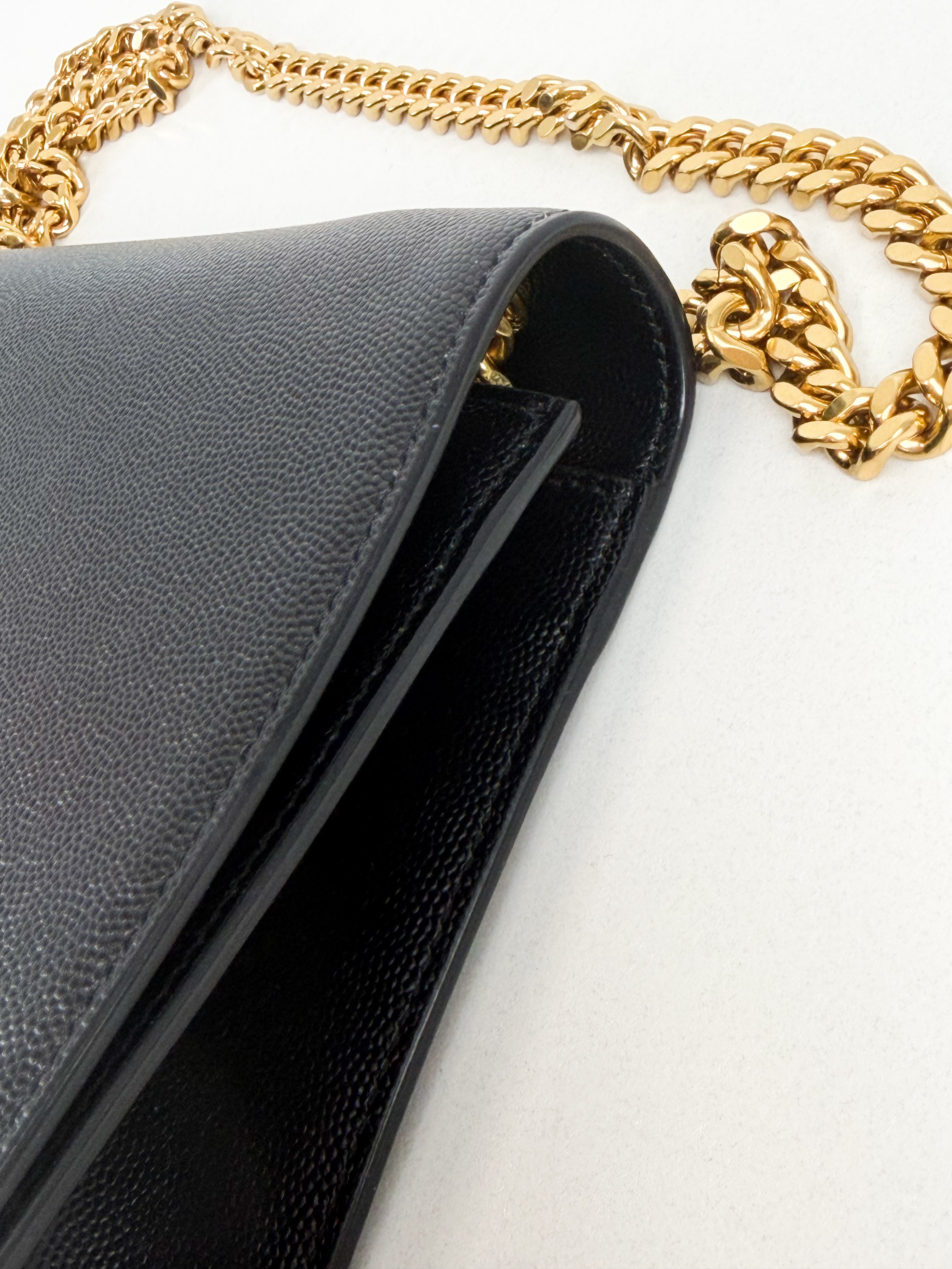 Saint Laurent Black Kate Large Chain Bag with GHW