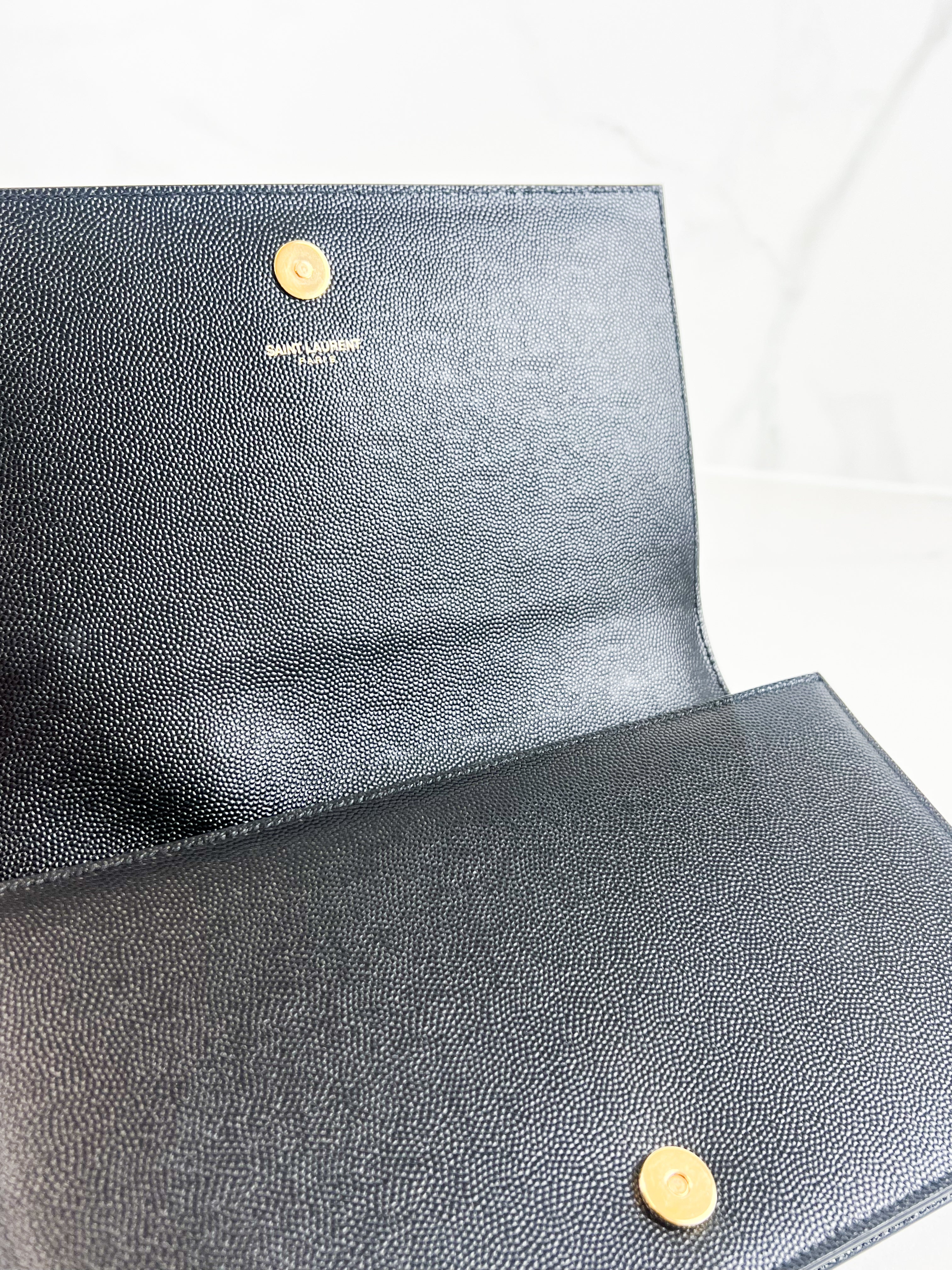 Saint Laurent Black Clutch GHW