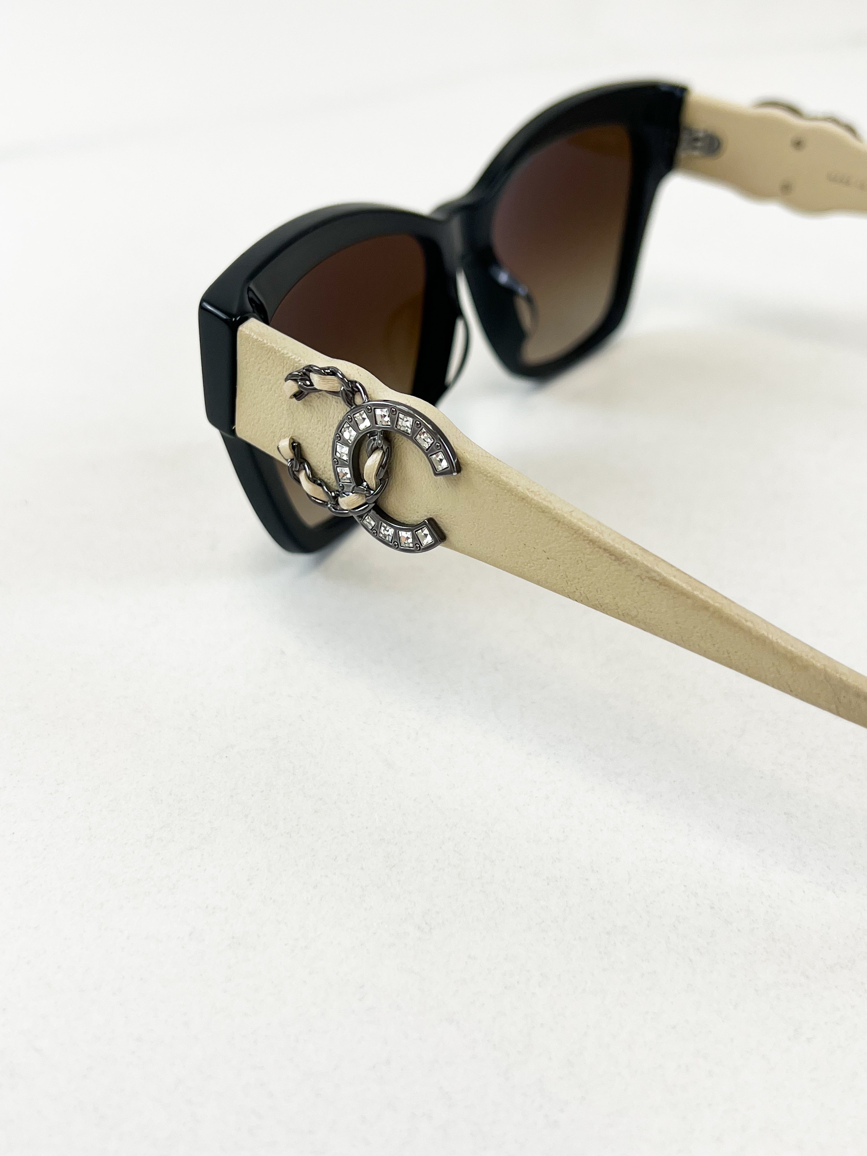 Chanel Acetate Crystal Sunglasses