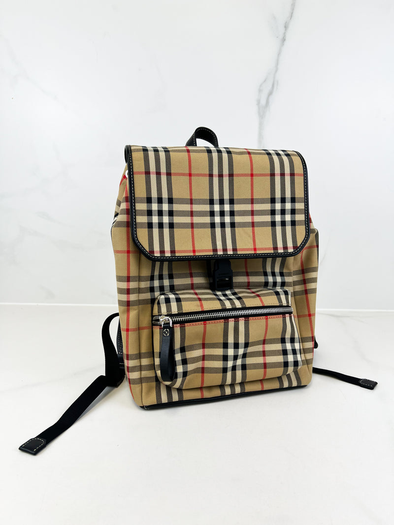 Burberry Check Pattern Backpack